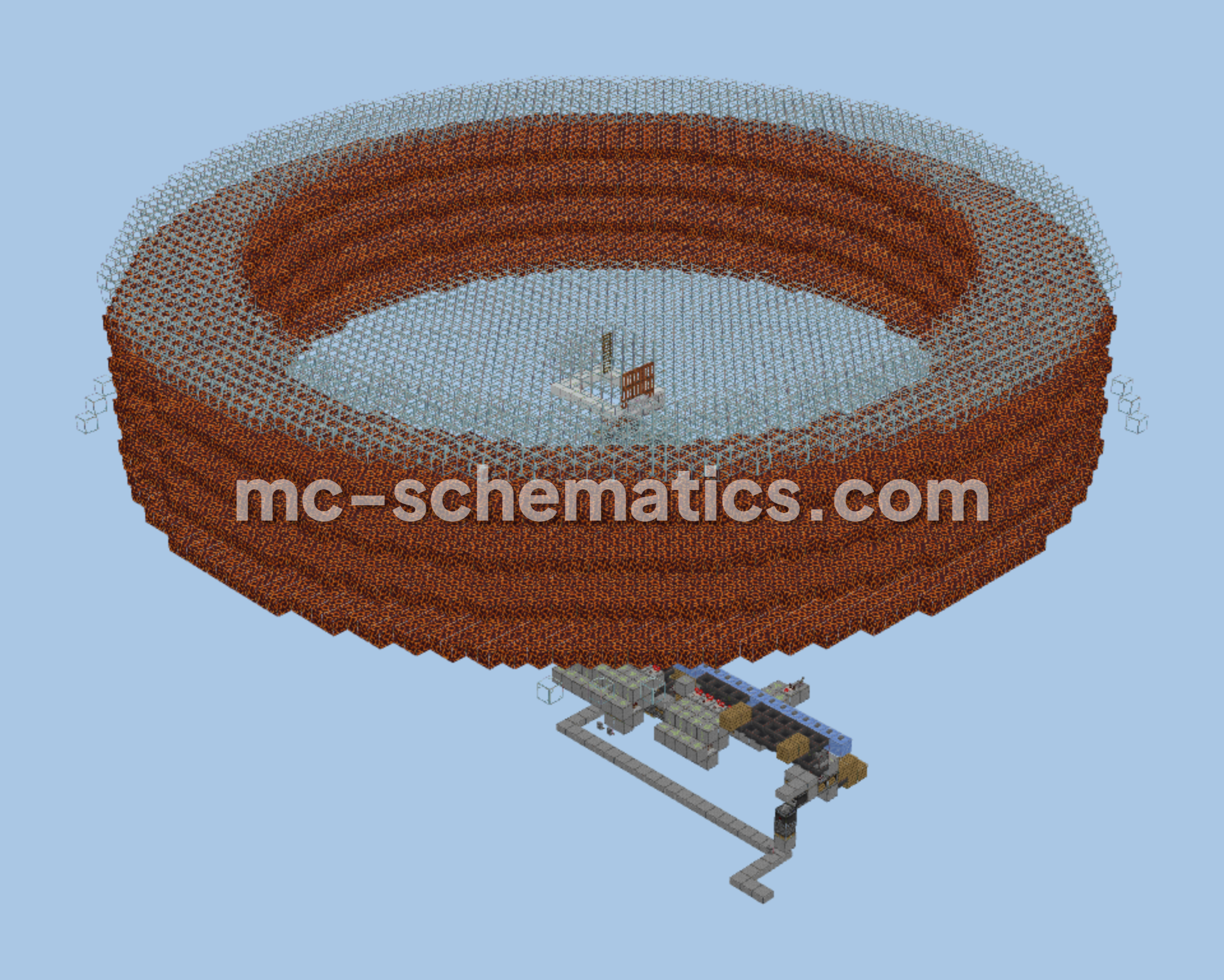 Gold Farm For Gold and XP Minecraft schematic