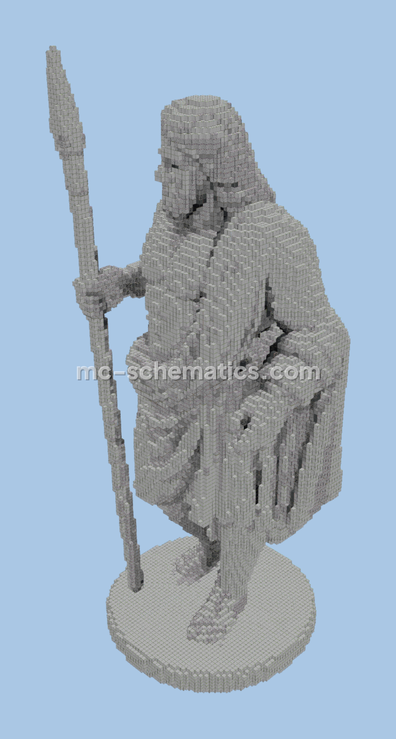 Greek God Statue - Monumental Minecraft Build Minecraft schematic