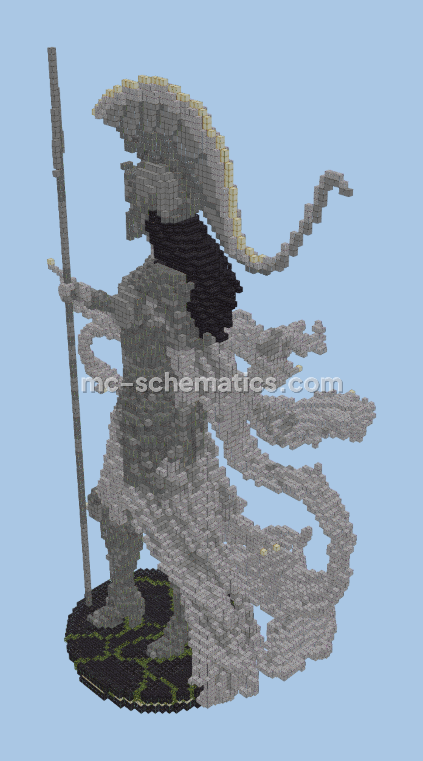 Greek Goddess Athena Statue Minecraft schematic preview