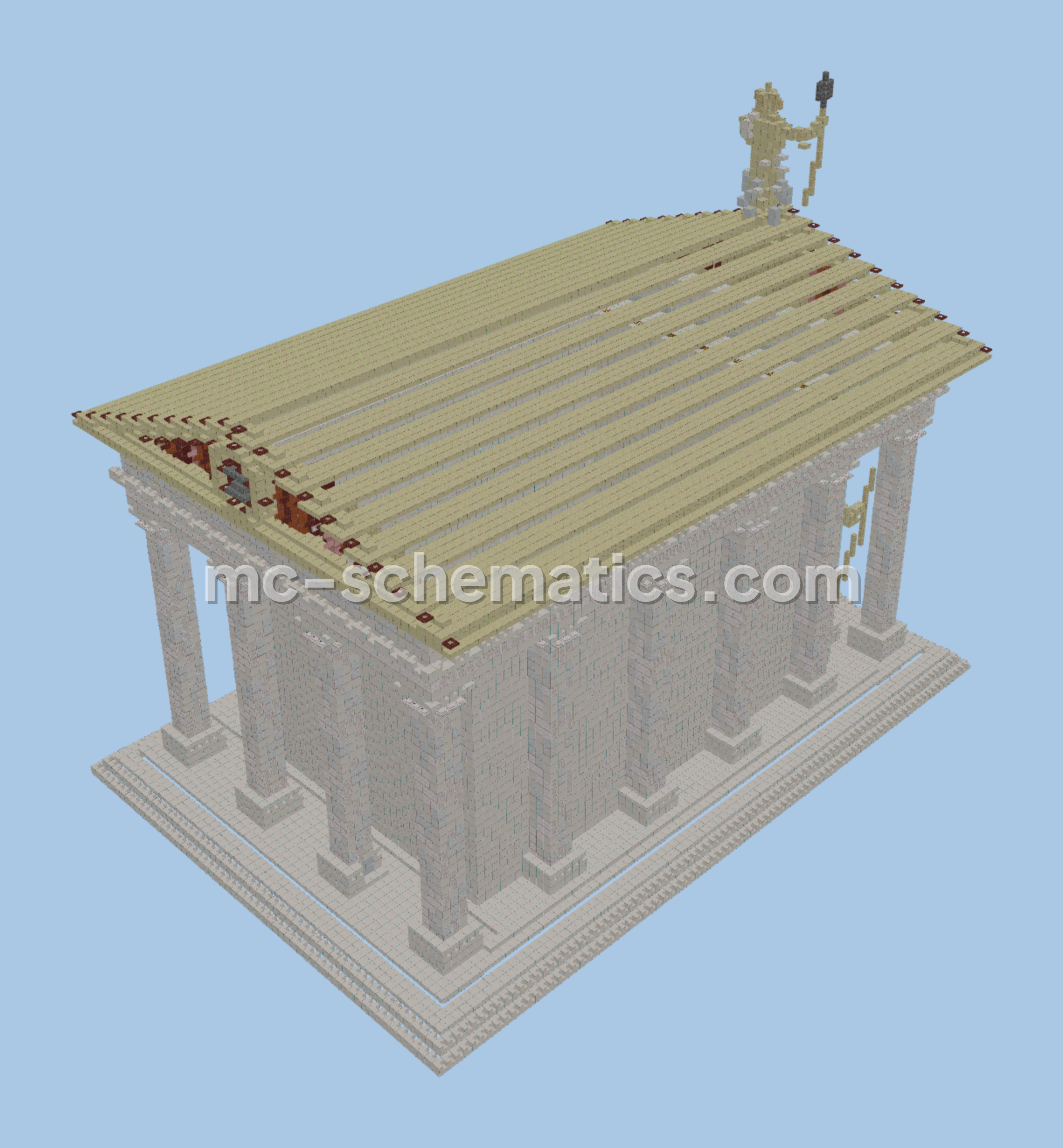 Greek Pantheon Statue Build Minecraft schematic preview