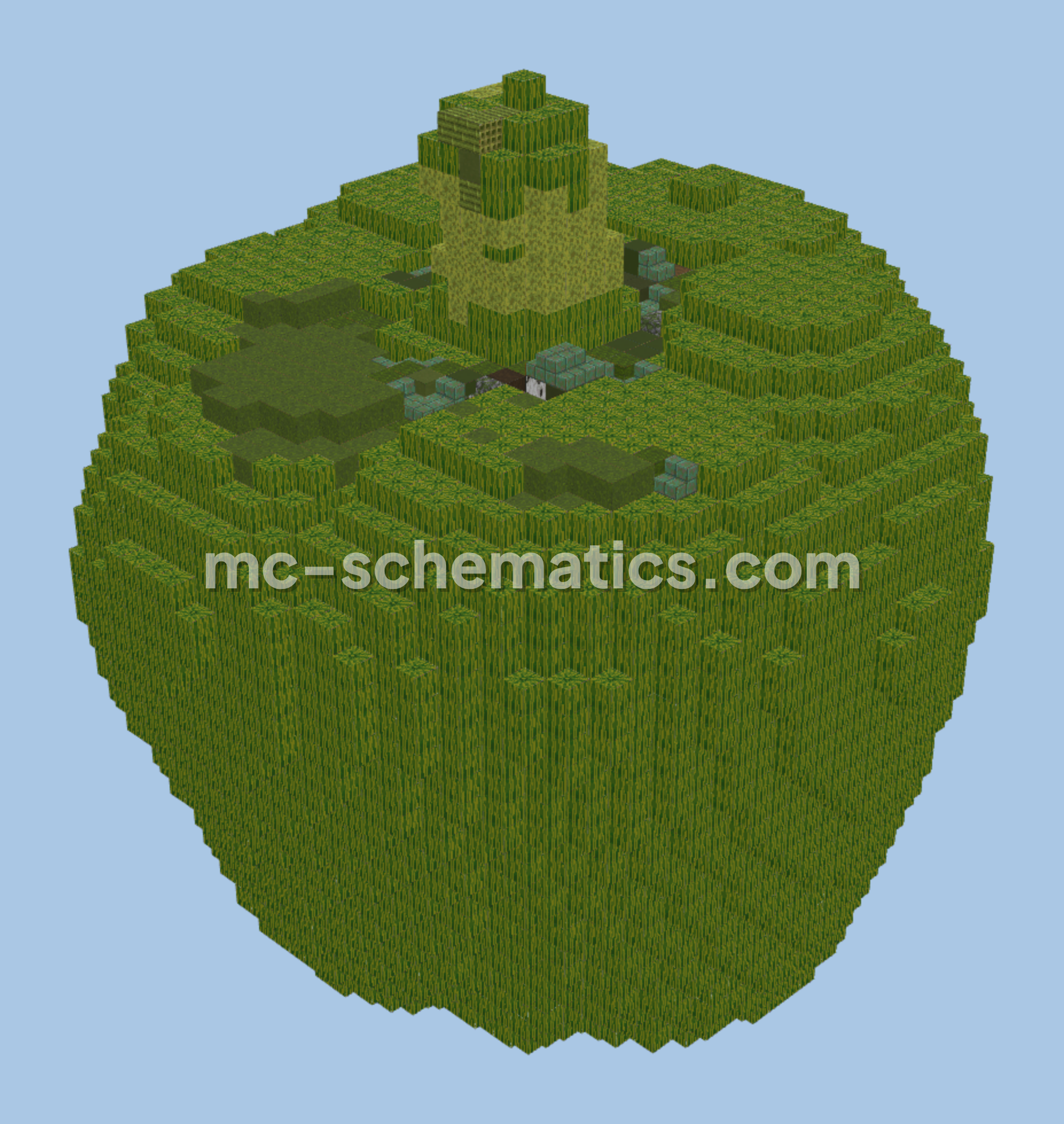 Green Bellpepper Vegetable Structure Minecraft schematic preview