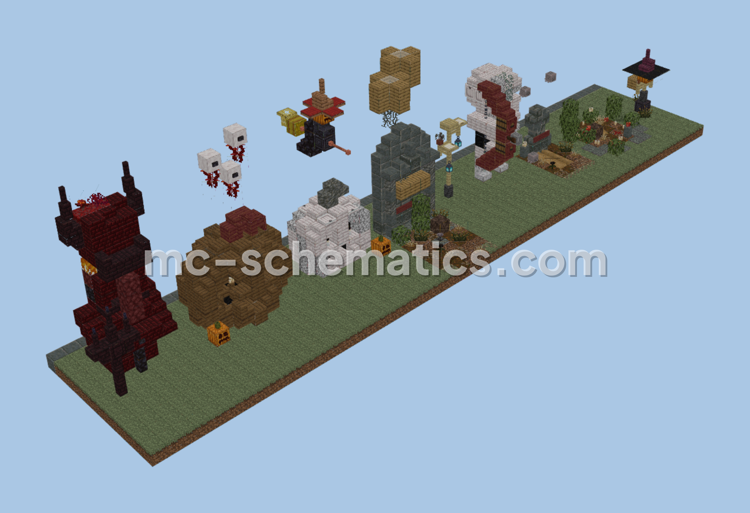 Halloween Build Hacks And Ideas Structure Minecraft schematic preview