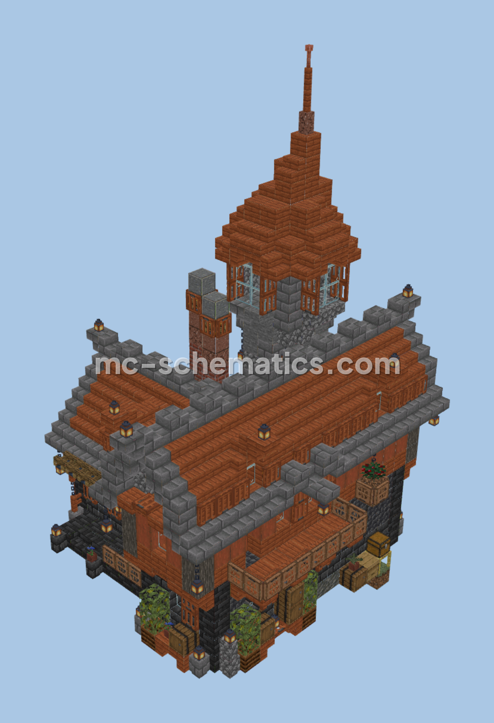Hardcore S1 Starter House Schematic Minecraft schematic preview