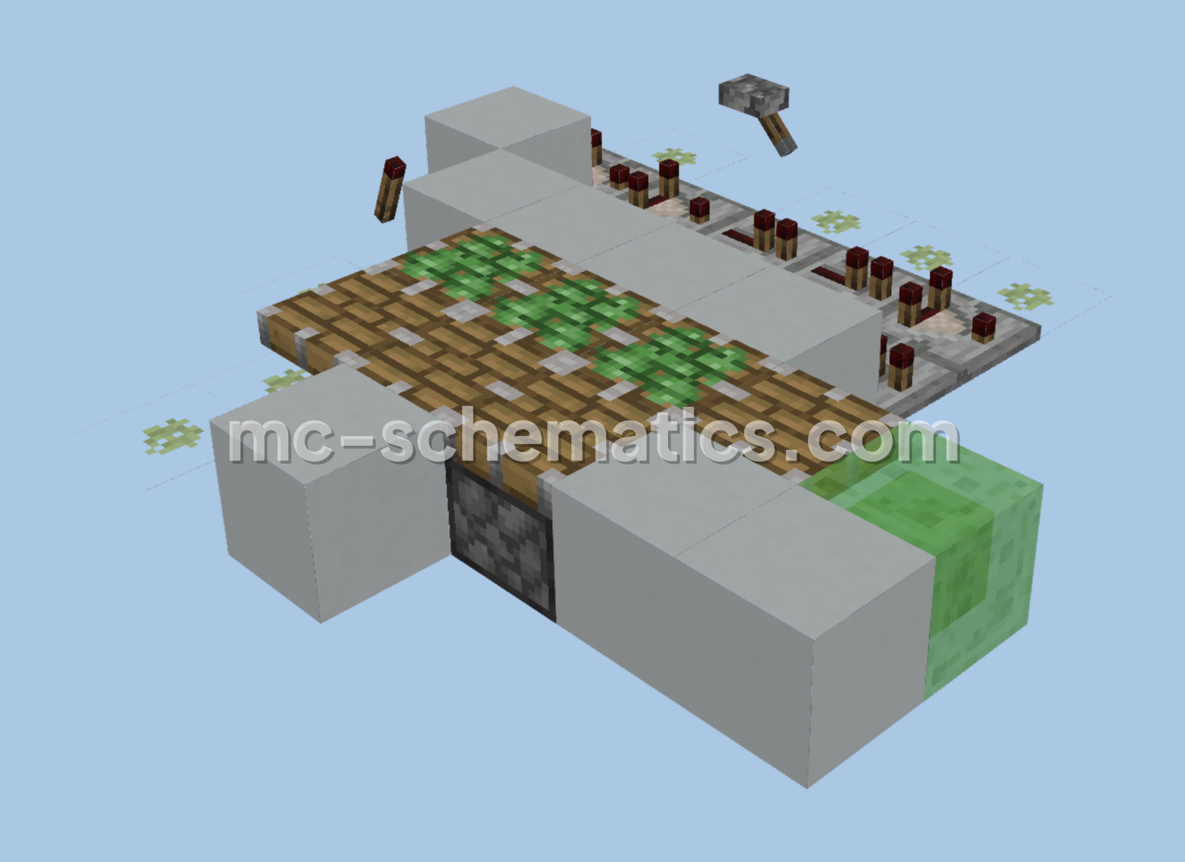 Headless Piston Design Minecraft schematic preview