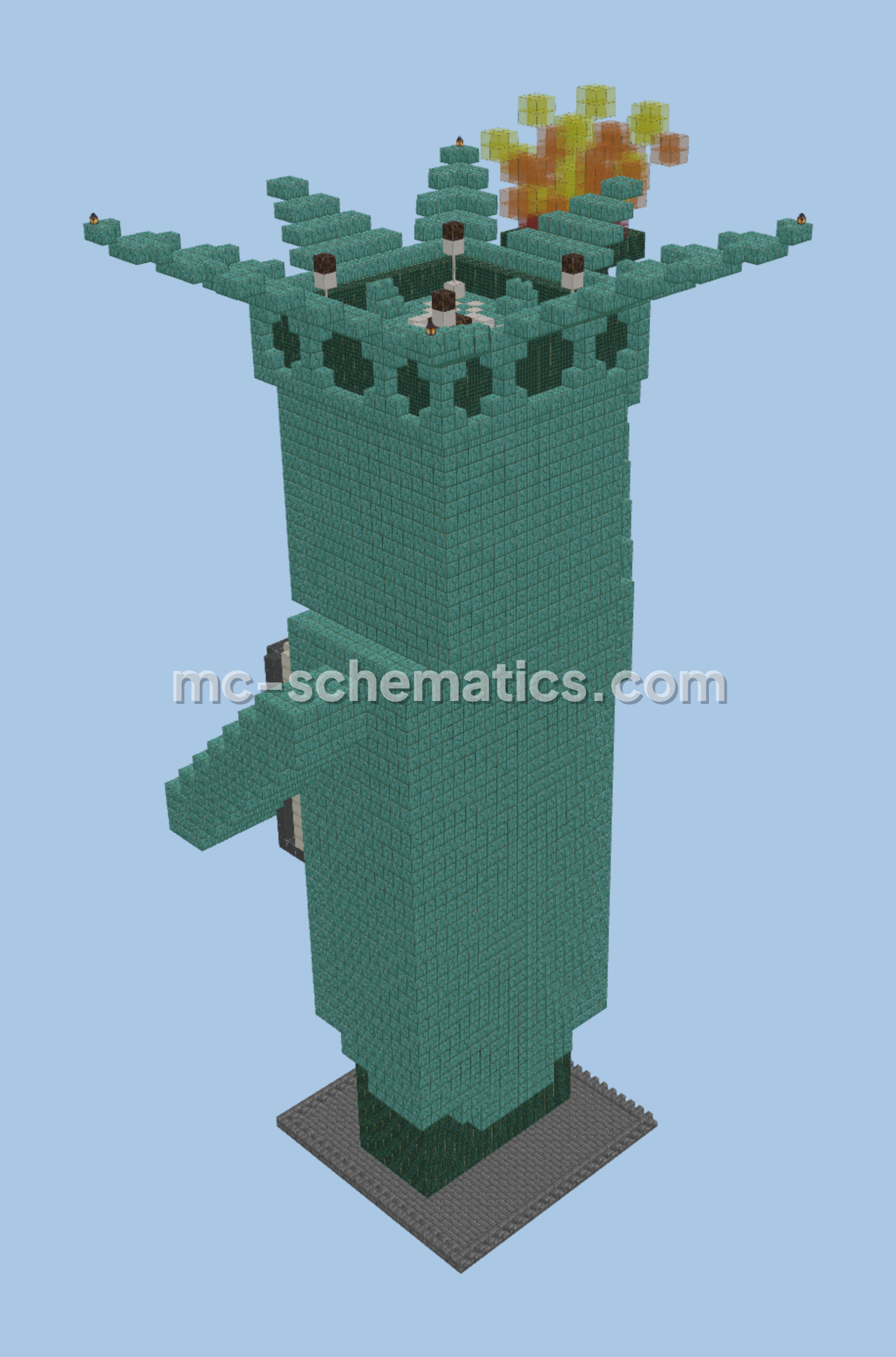Hermitcraft Season 6 Hermity Statue Minecraft schematic preview