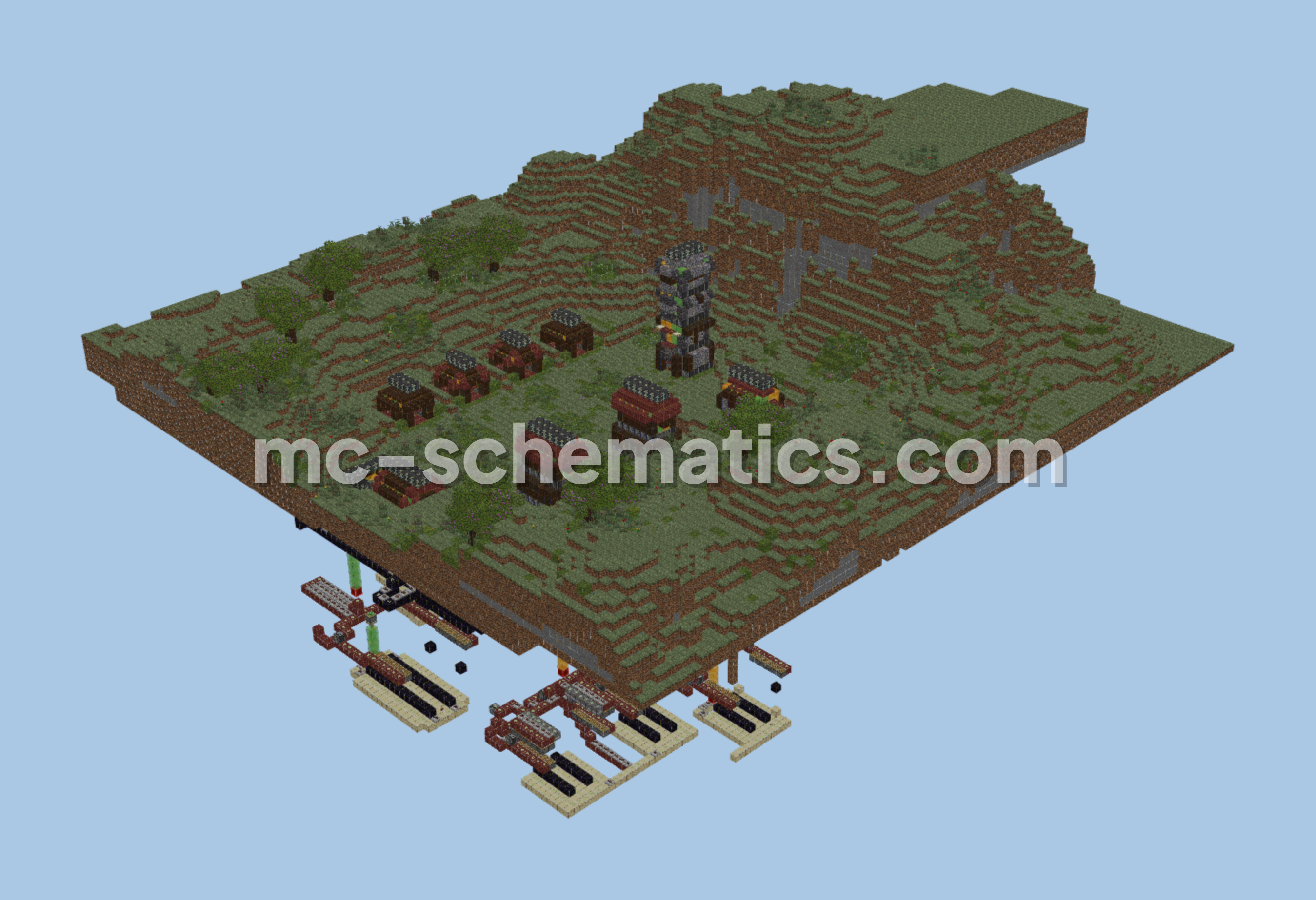 Hidden Underground Village Minecraft schematic preview