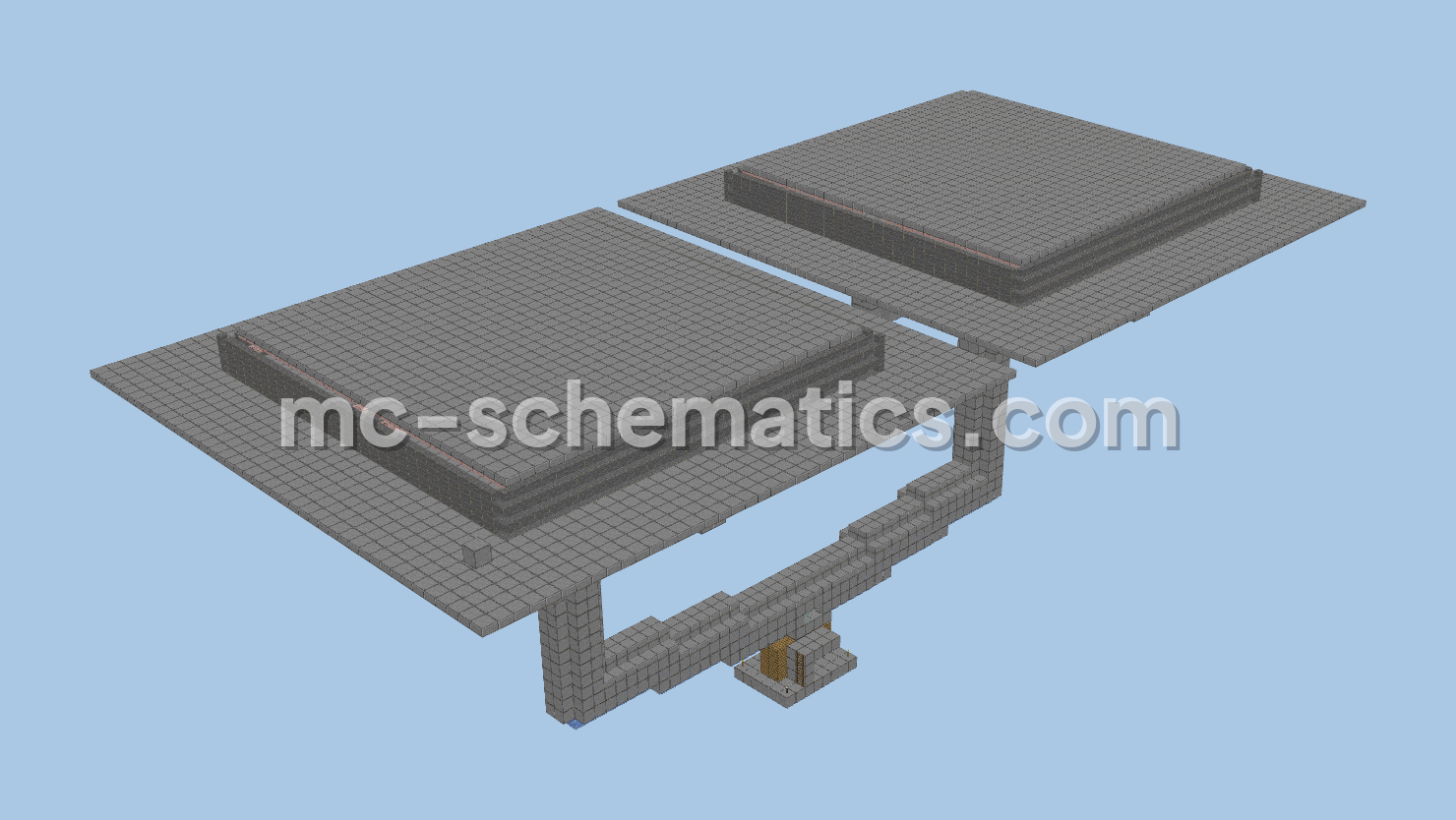 High-Efficiency Creeper Farm for Java and Bedrock Edition Minecraft schematic
