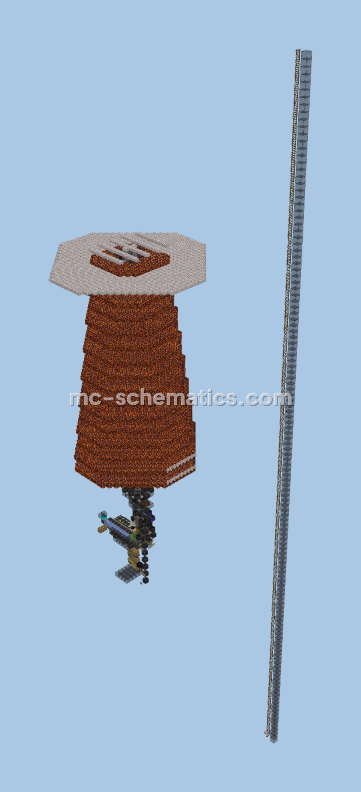 High Efficiency Gold Farm with Auto-Crafting System Minecraft schematic