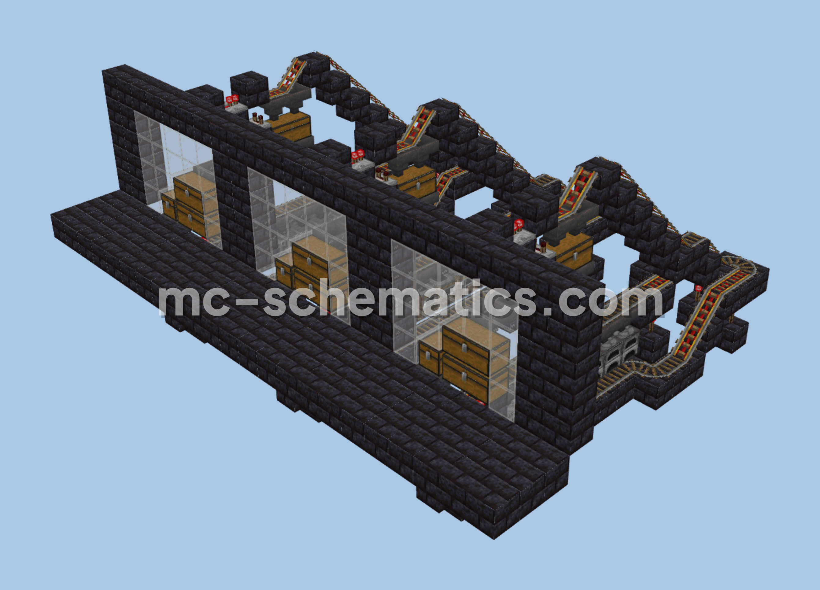 High-Speed Automated Smelting Furnace Minecraft schematic preview