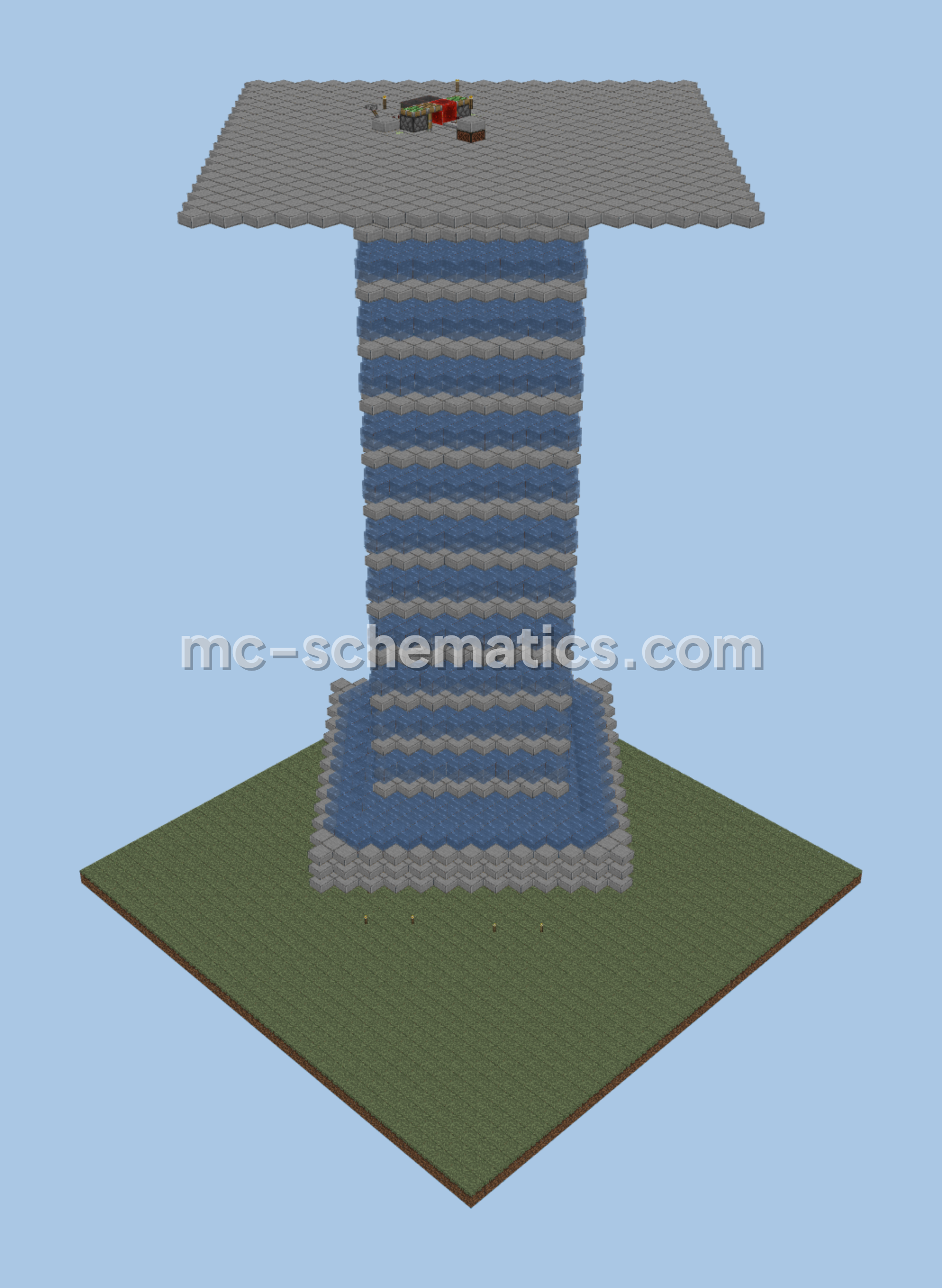 High-Yield Mob Grinder Minecraft schematic preview