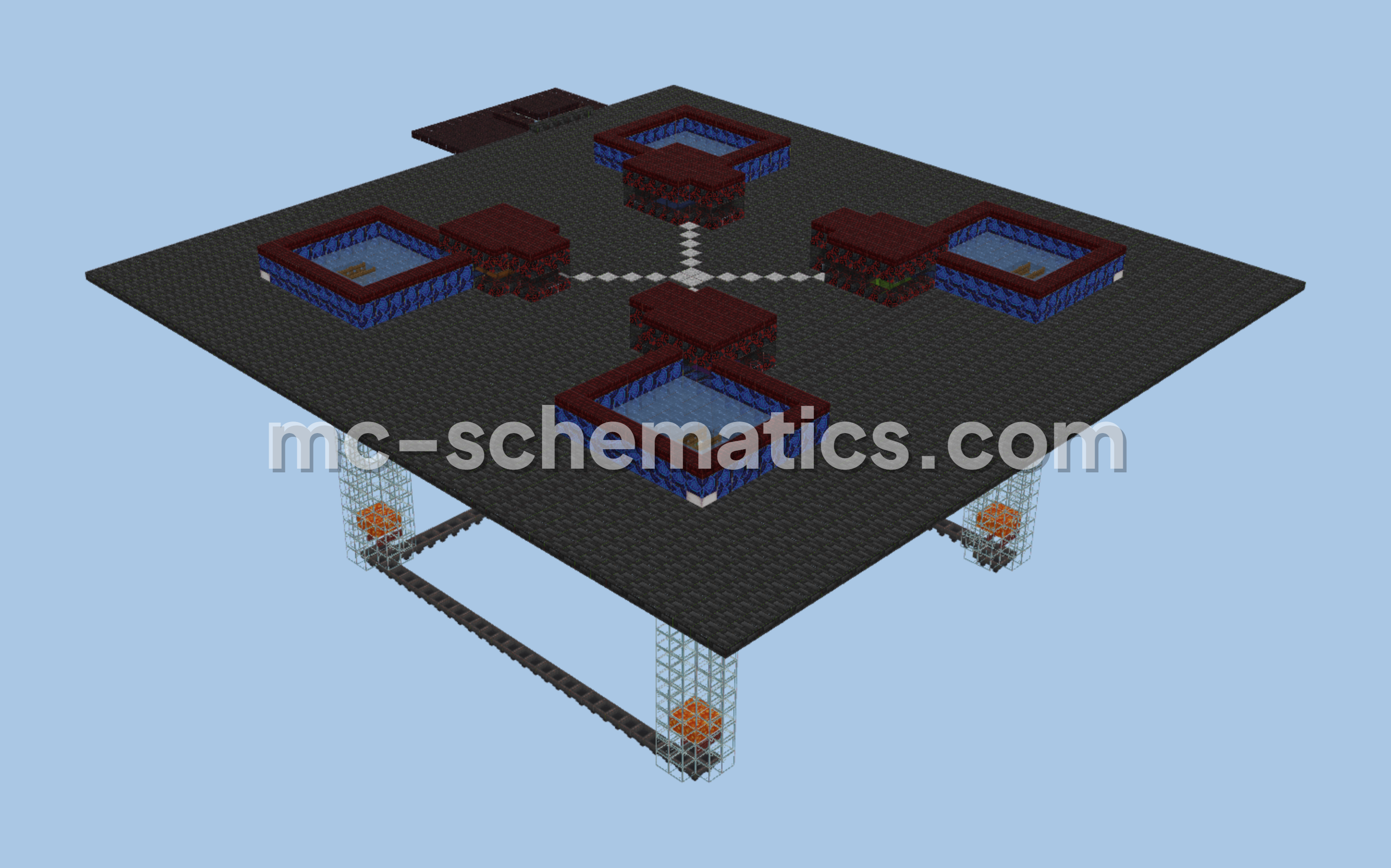 High-Yield Redstone Iron Farm Minecraft schematic preview