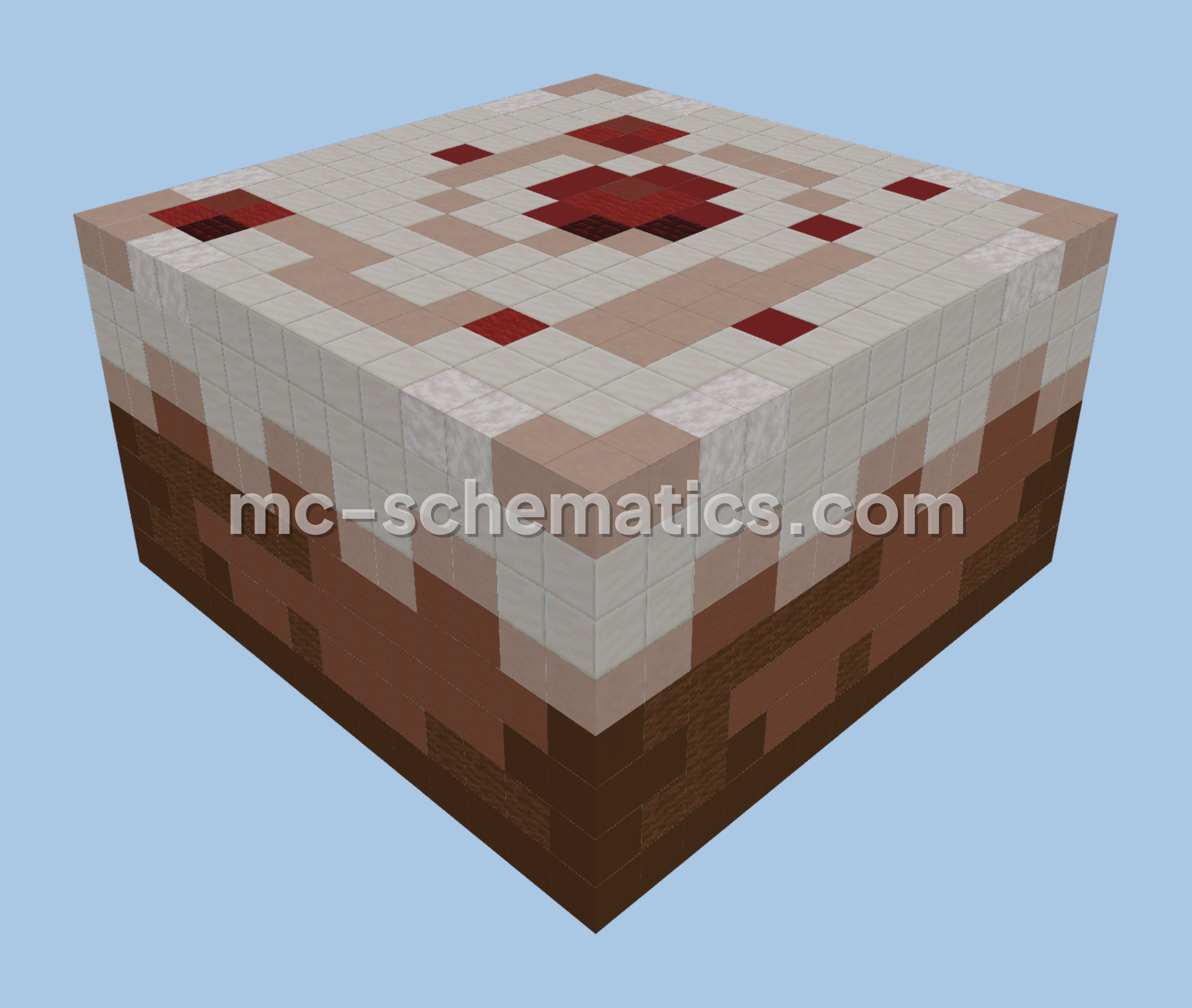 Highly Detailed Minecraft Cake Block Recreation Minecraft schematic