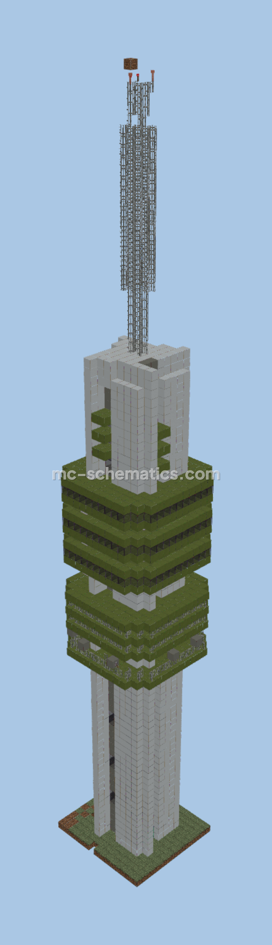 Hilversum Broadcasting Tower 1:1.5 Scale Minecraft Replica Minecraft schematic