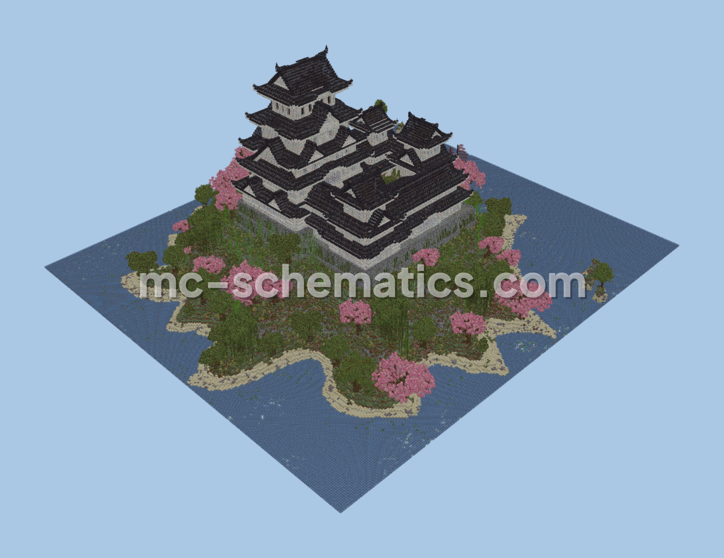 Himeji Japanese Castle Structure Minecraft schematic