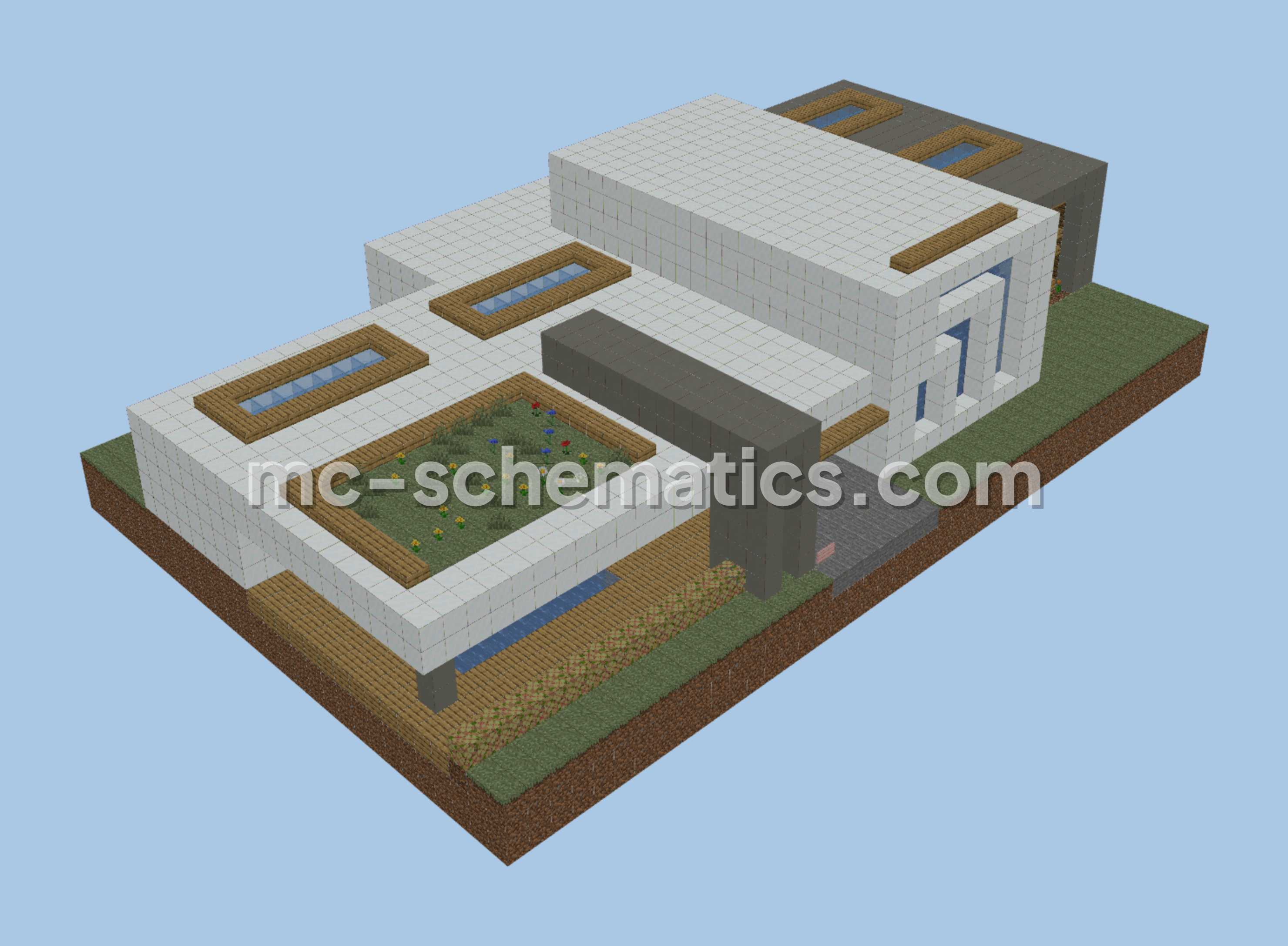 Historic Modern House Build Minecraft schematic preview