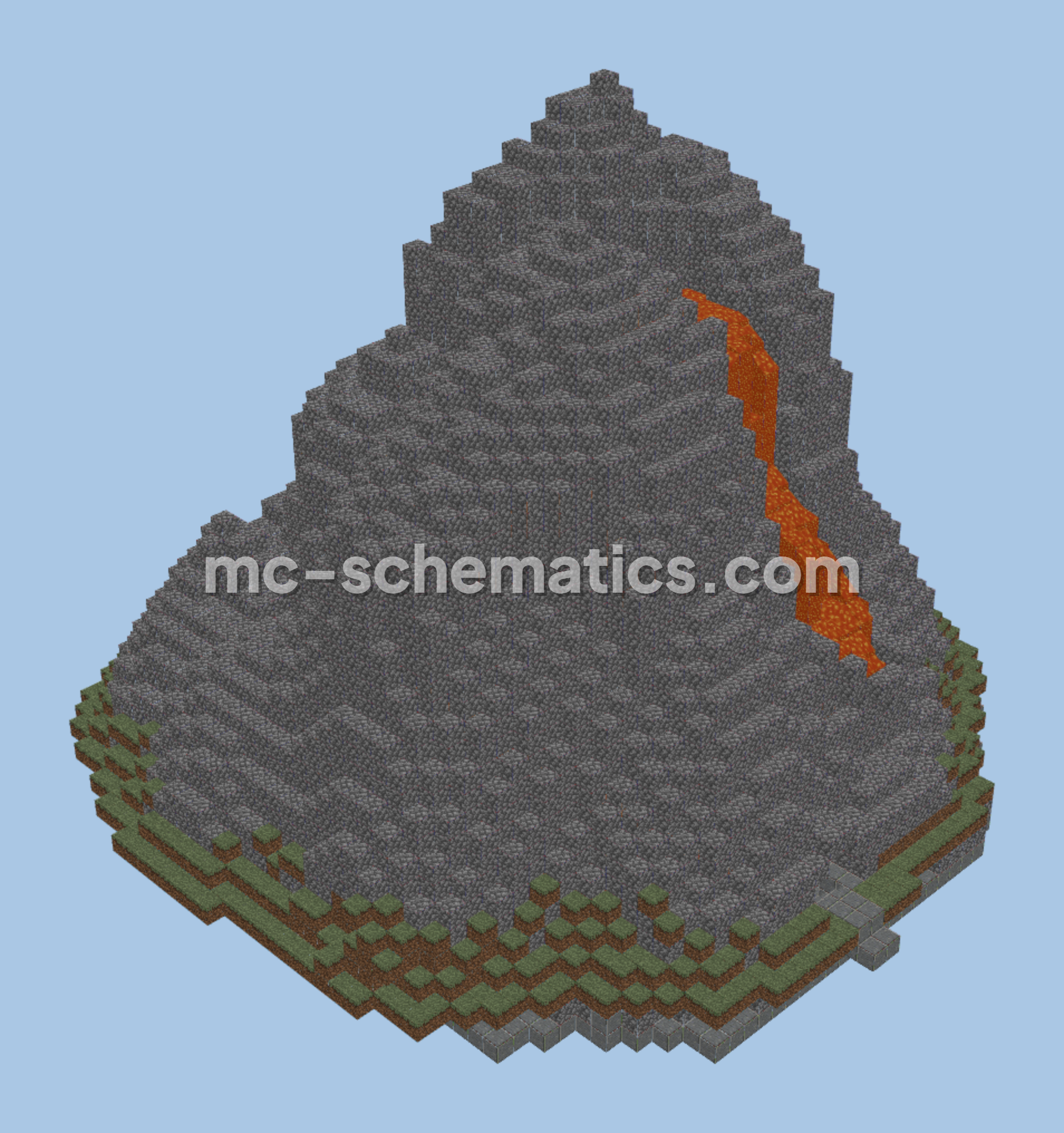Hollow Mountain Structure Minecraft schematic preview