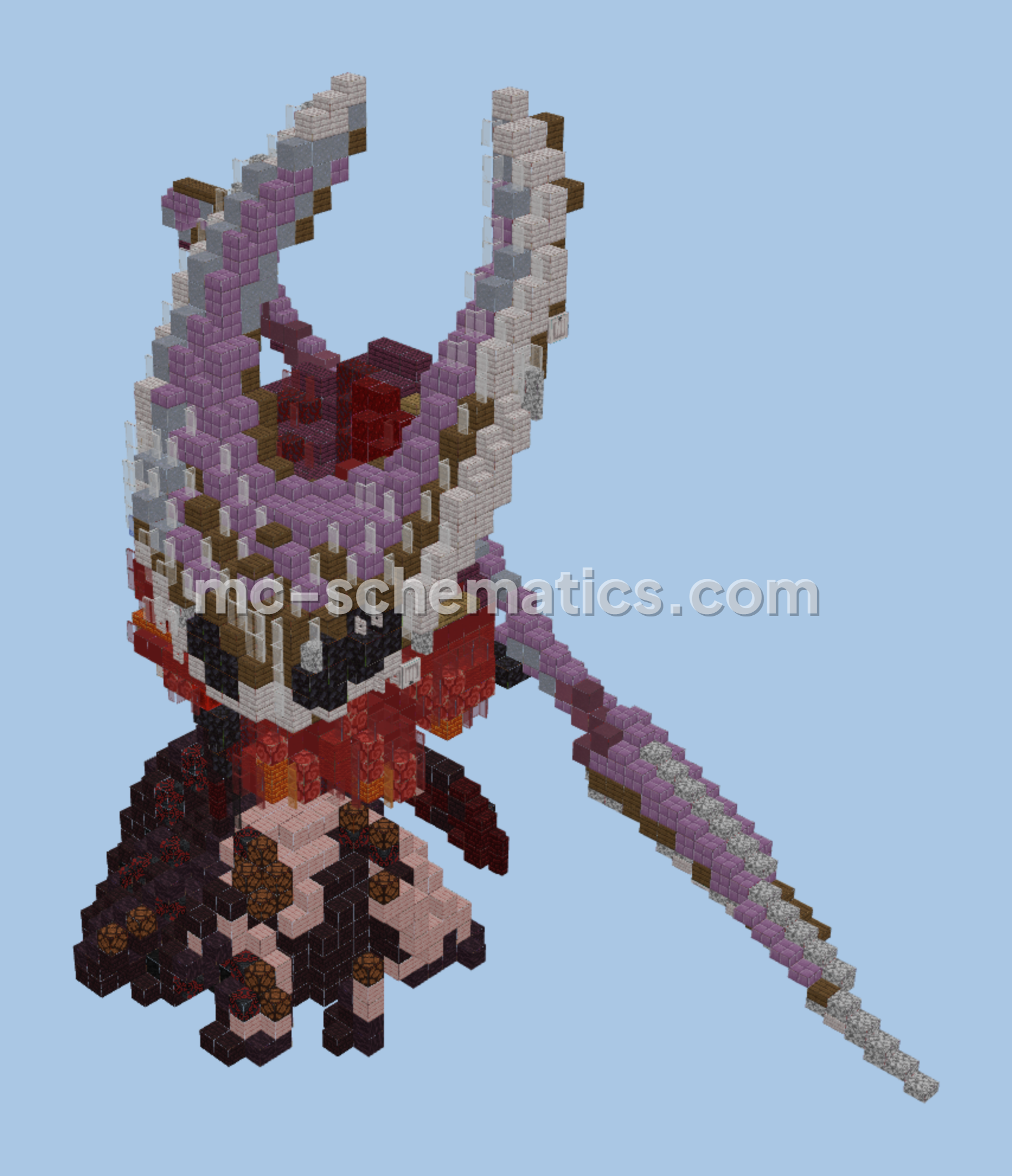 Hornet Hollow Knight Minecraft Statue Build Minecraft schematic