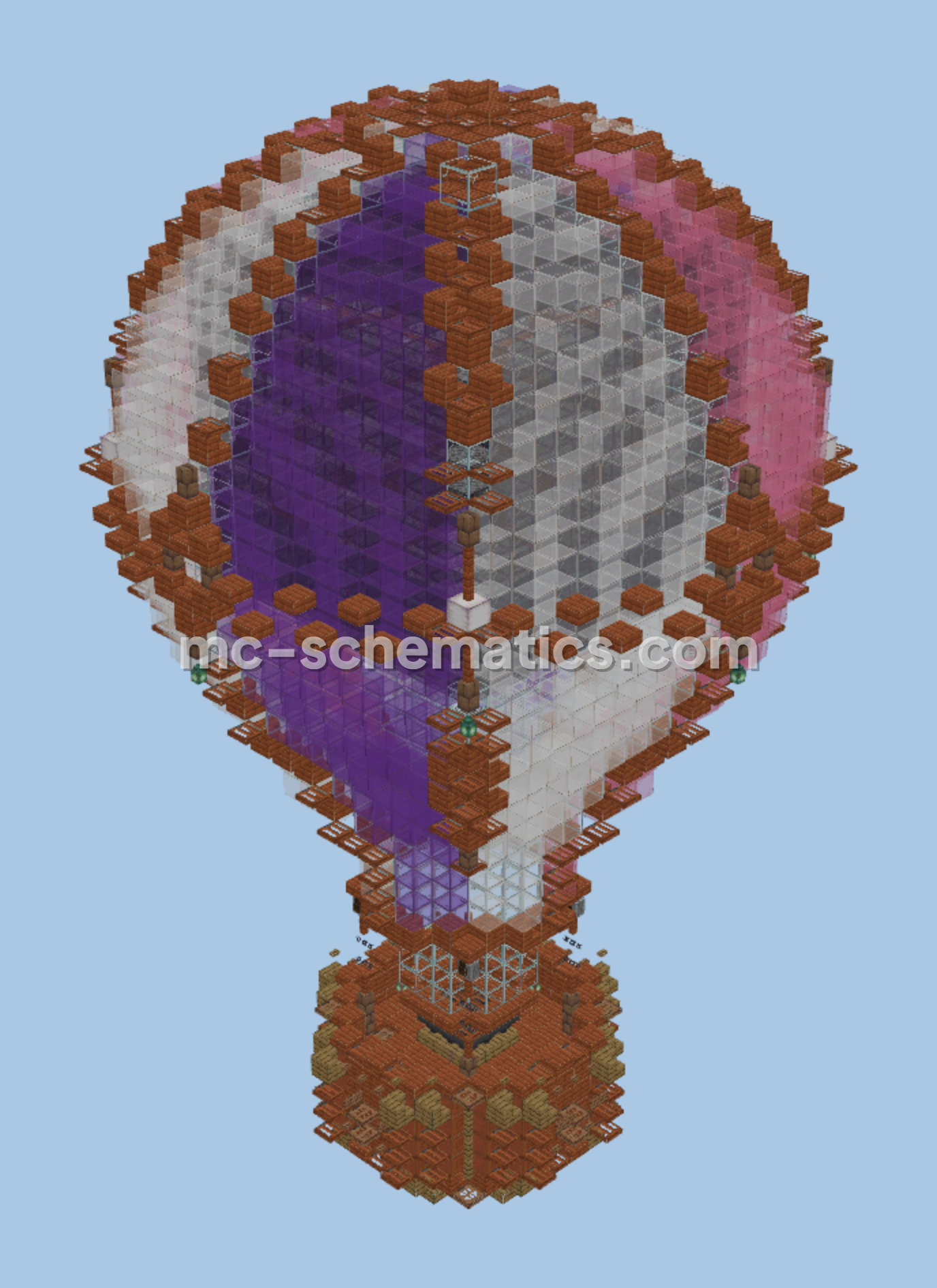 Hot Air Balloon Mob Farm Minecraft schematic