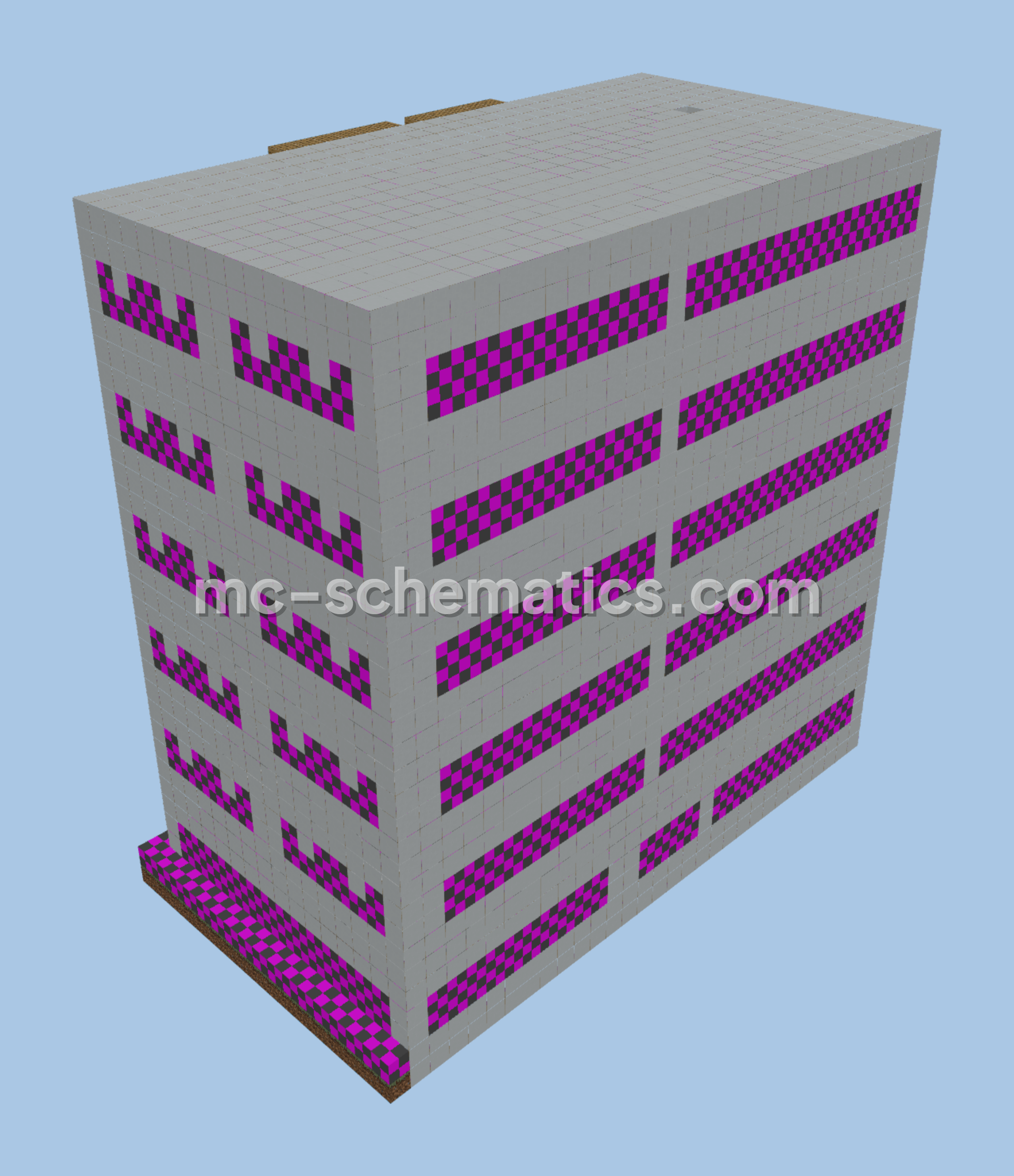 Small Hilton Hotel Build Minecraft schematic