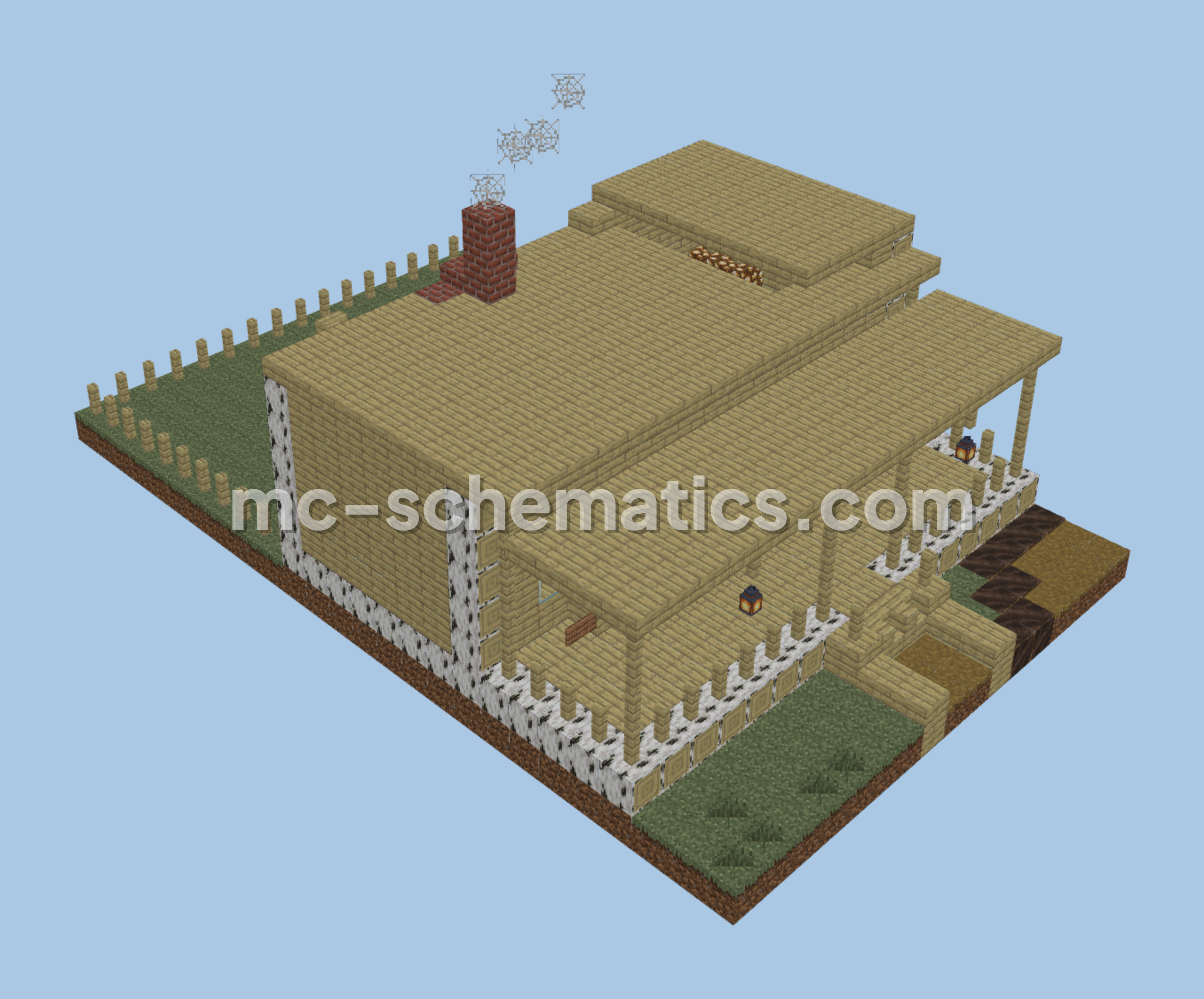 House With Porch Minecraft schematic preview