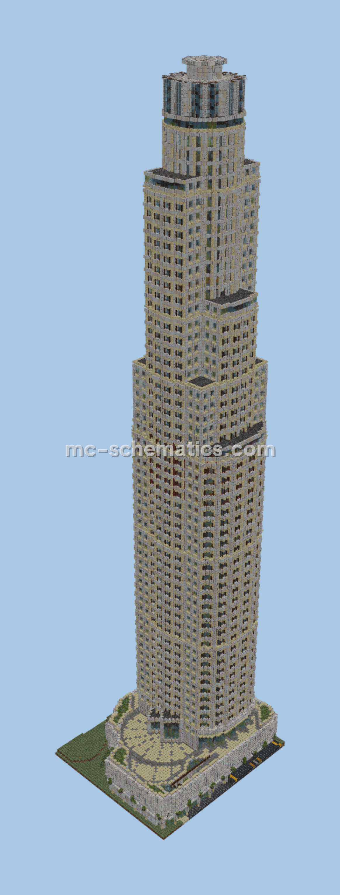 Huge City House Minecraft schematic preview
