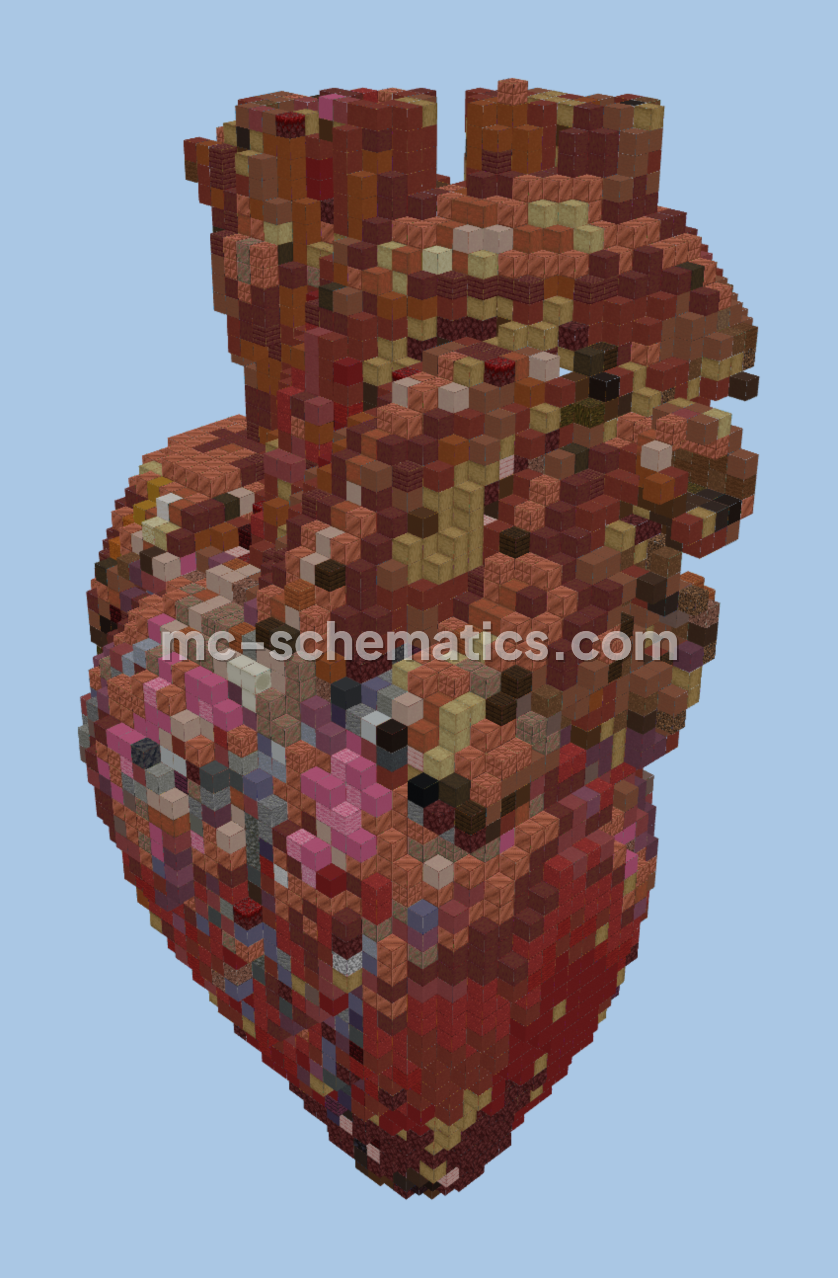 Human Heart Structure Minecraft schematic preview