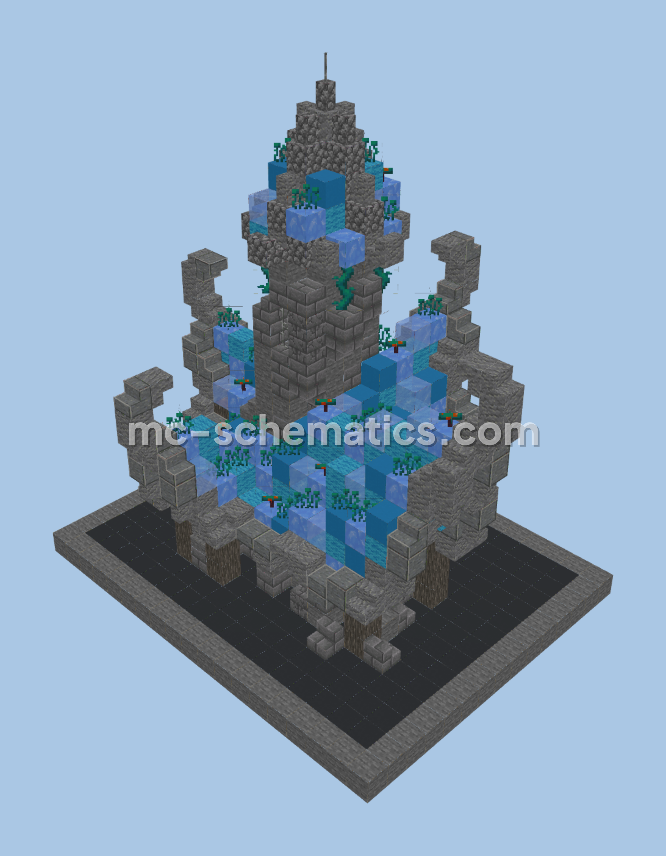 Icy Medieval Fantasy House 3 Minecraft schematic