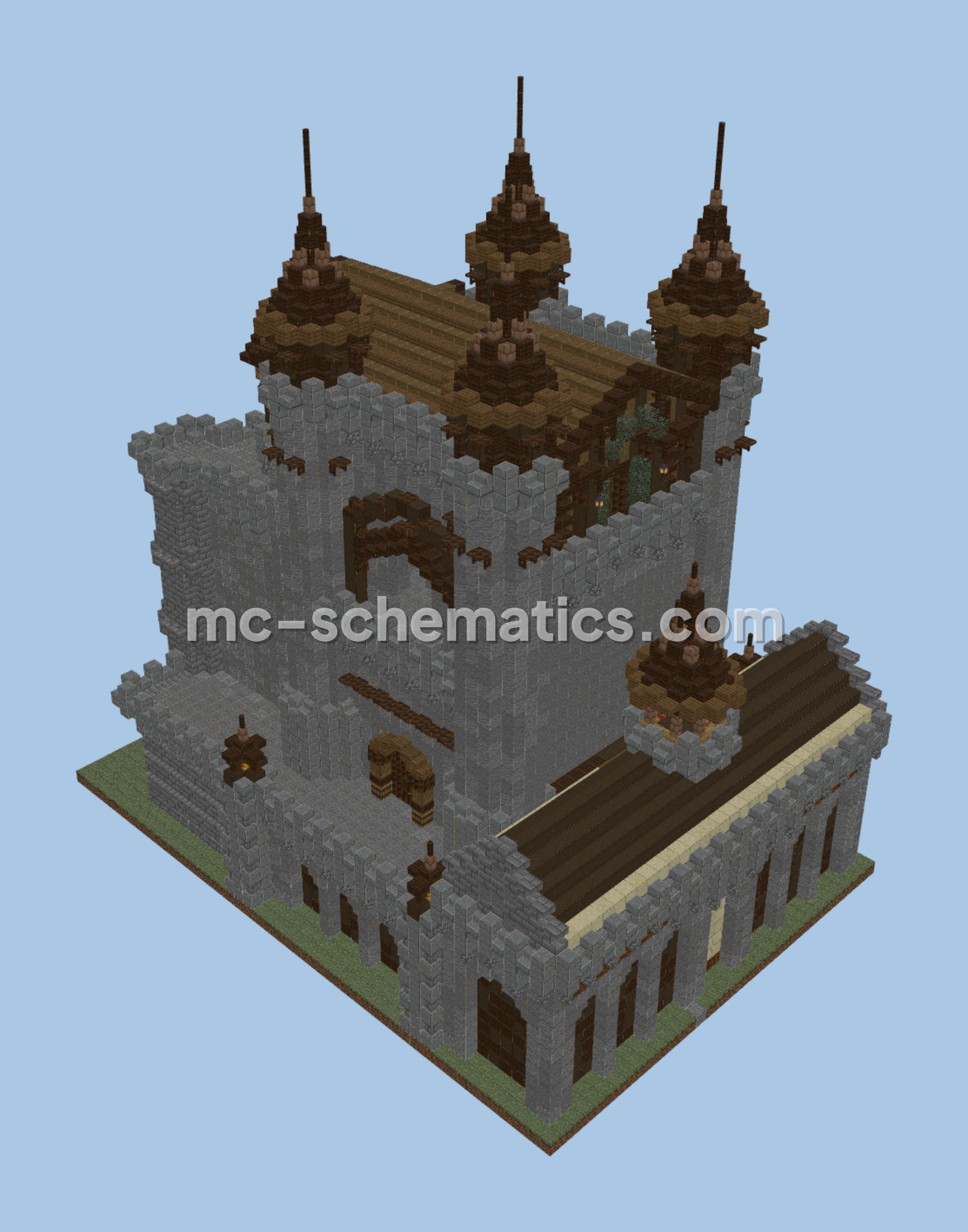 Imperial Castle Library Structure Minecraft schematic preview