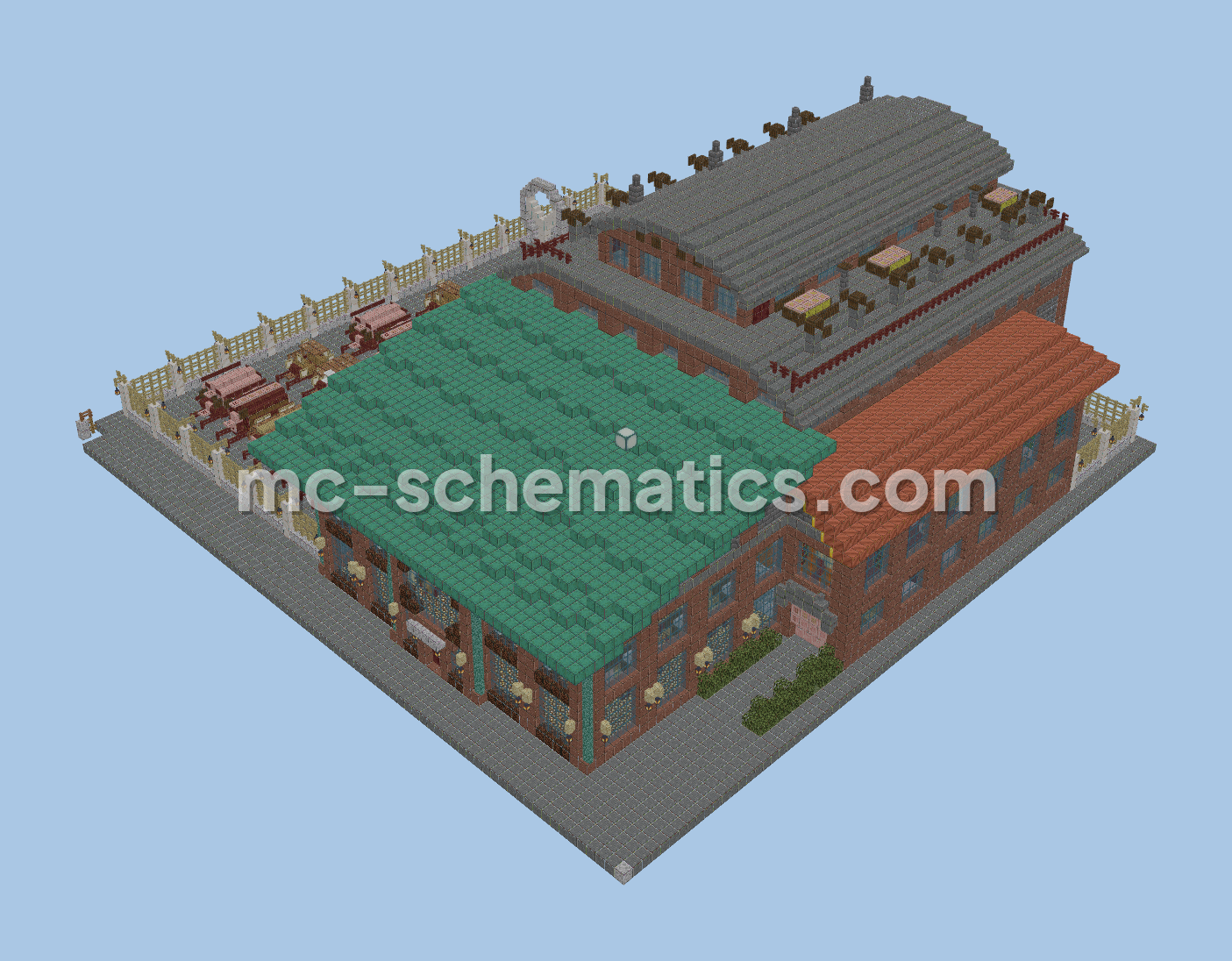 Industrial Carriage Production Facility Minecraft schematic