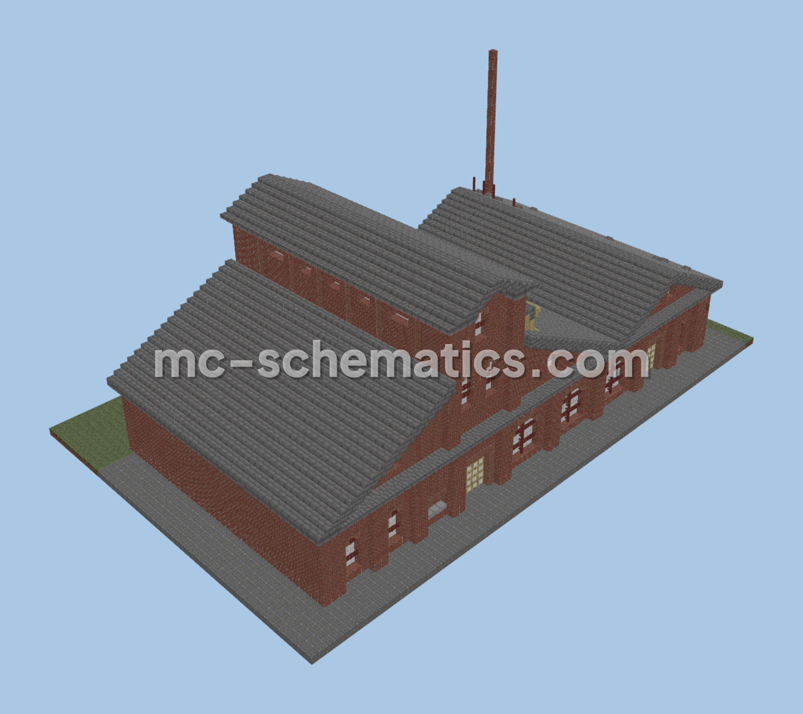Industrial Factory Structure Minecraft schematic preview