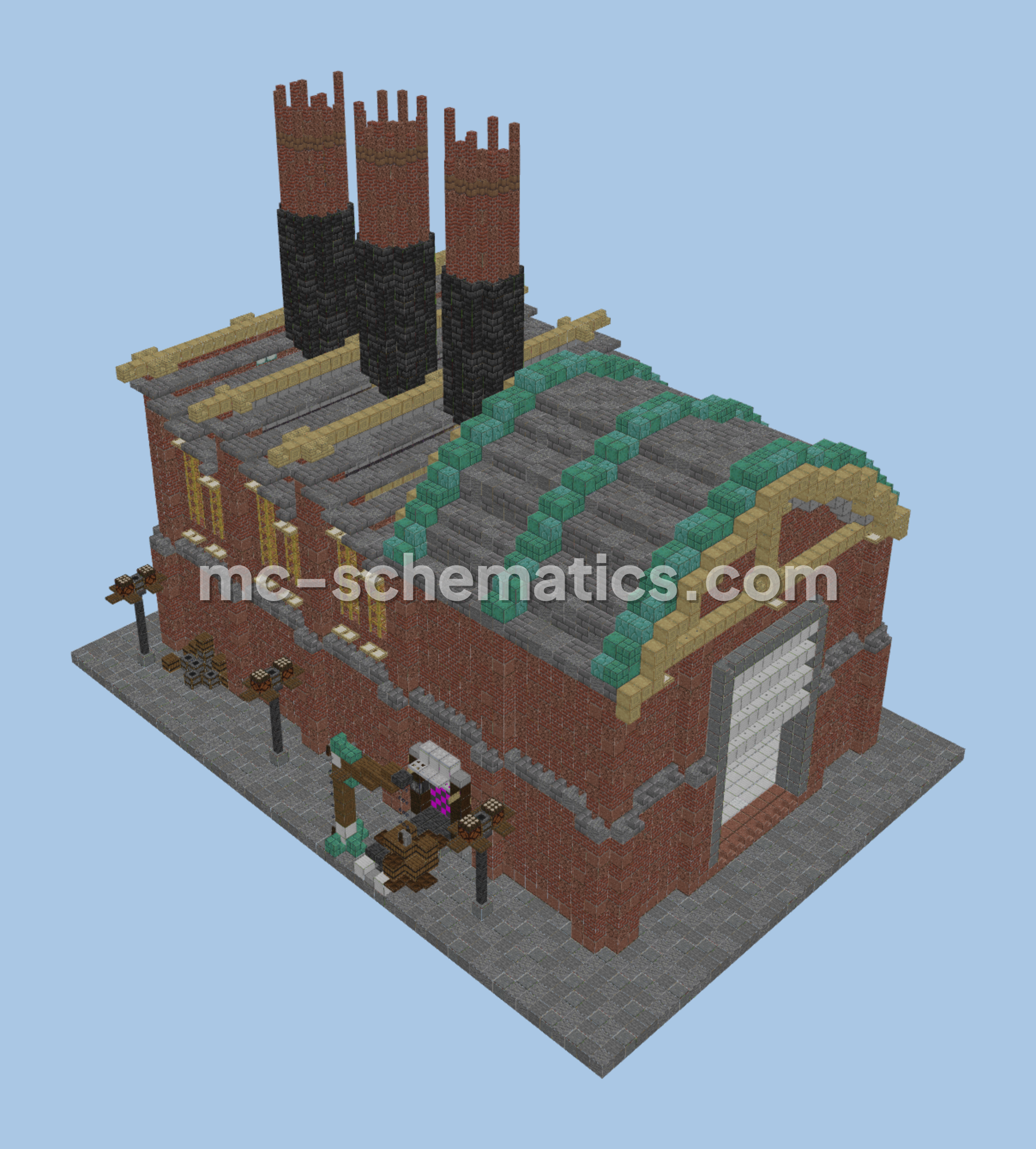 Industrial Factory Build Minecraft schematic preview