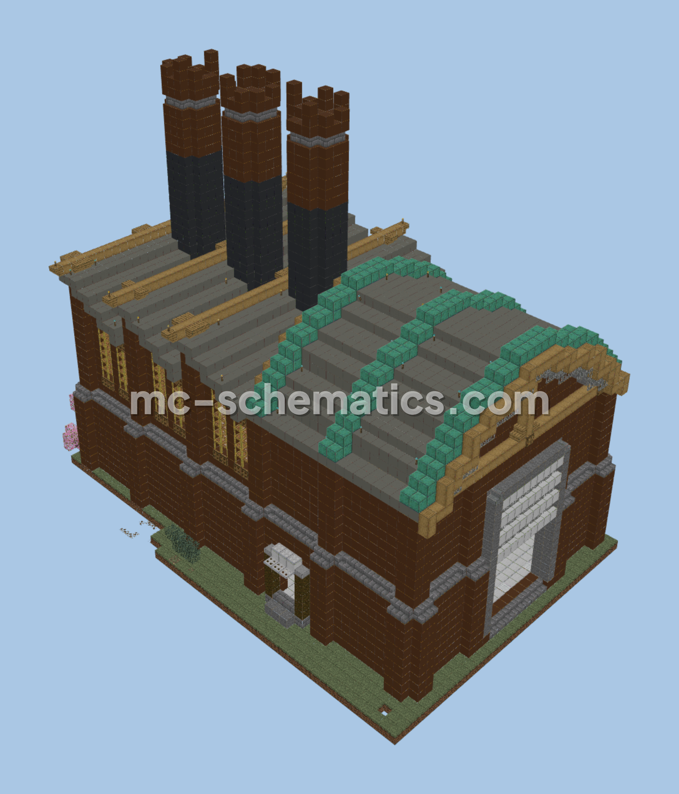 Industrial Factory Furnace Minecraft schematic preview