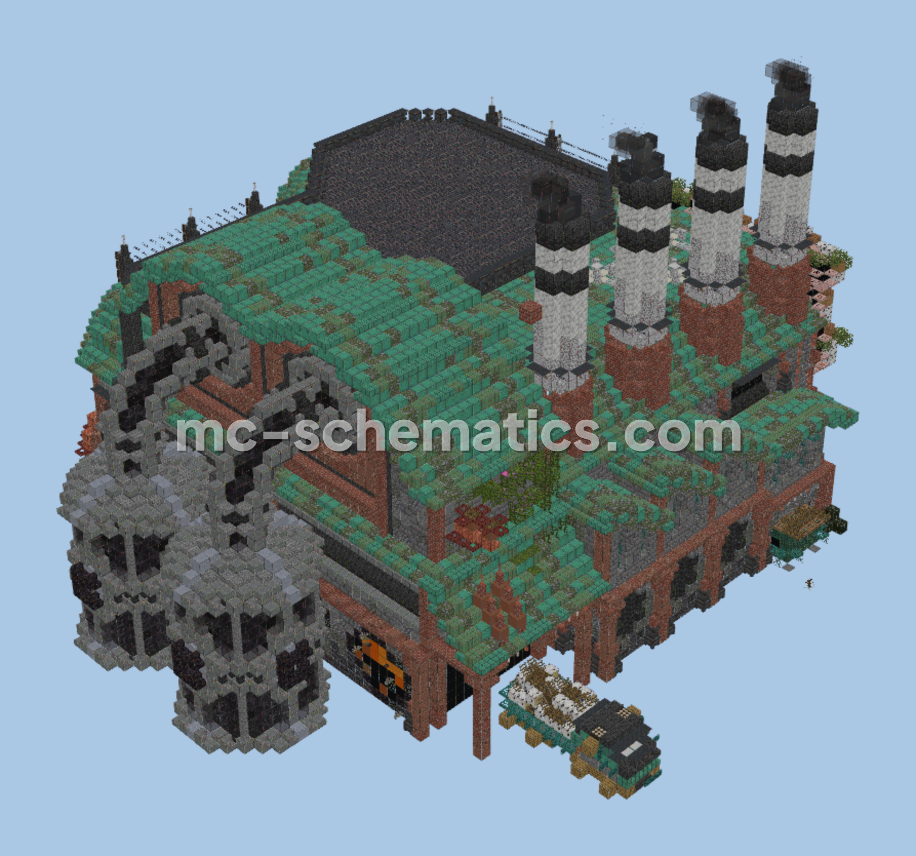 Industrial Wood Factory Minecraft schematic preview
