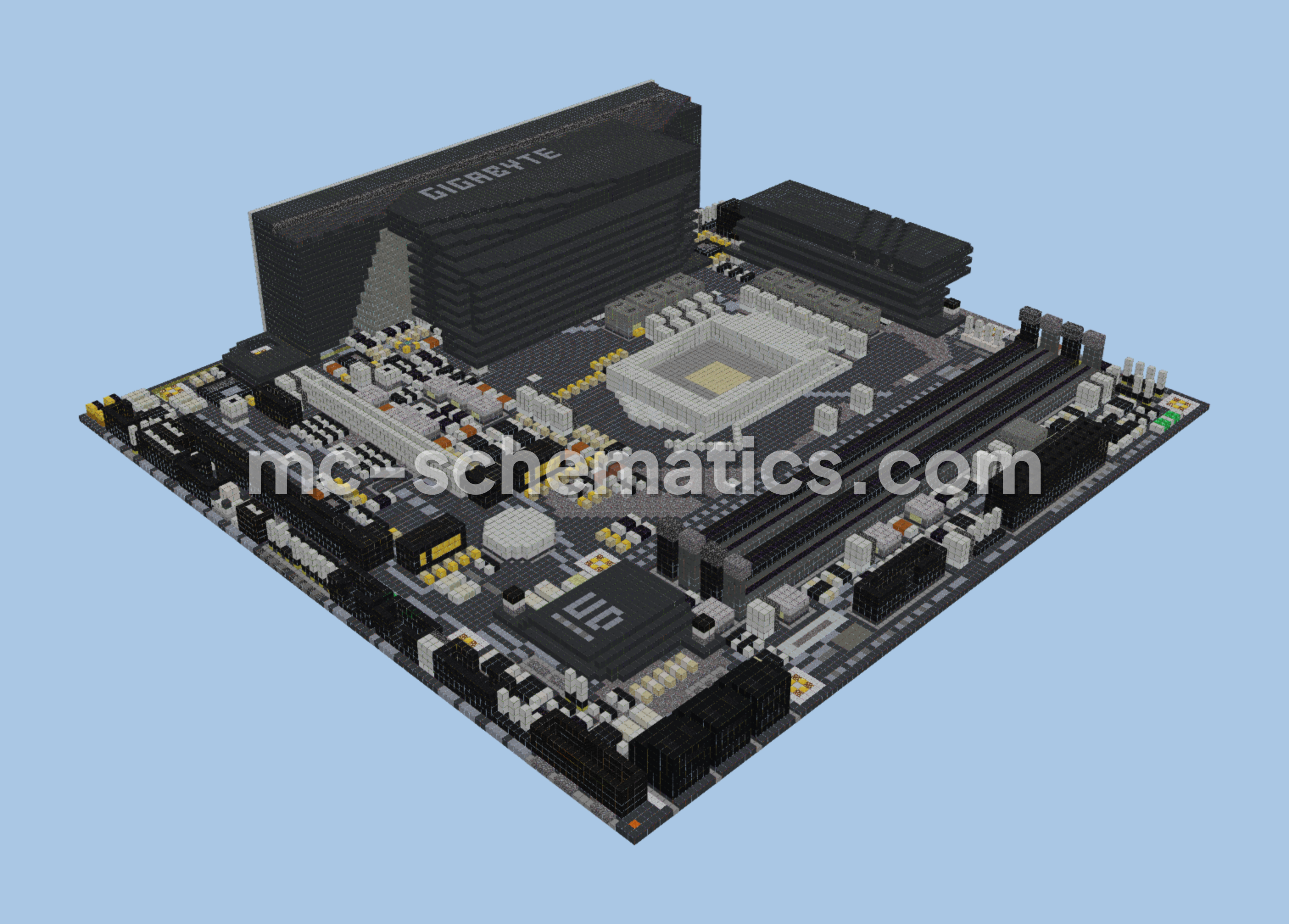 Intel Z590M Motherboard Schematic Minecraft schematic preview