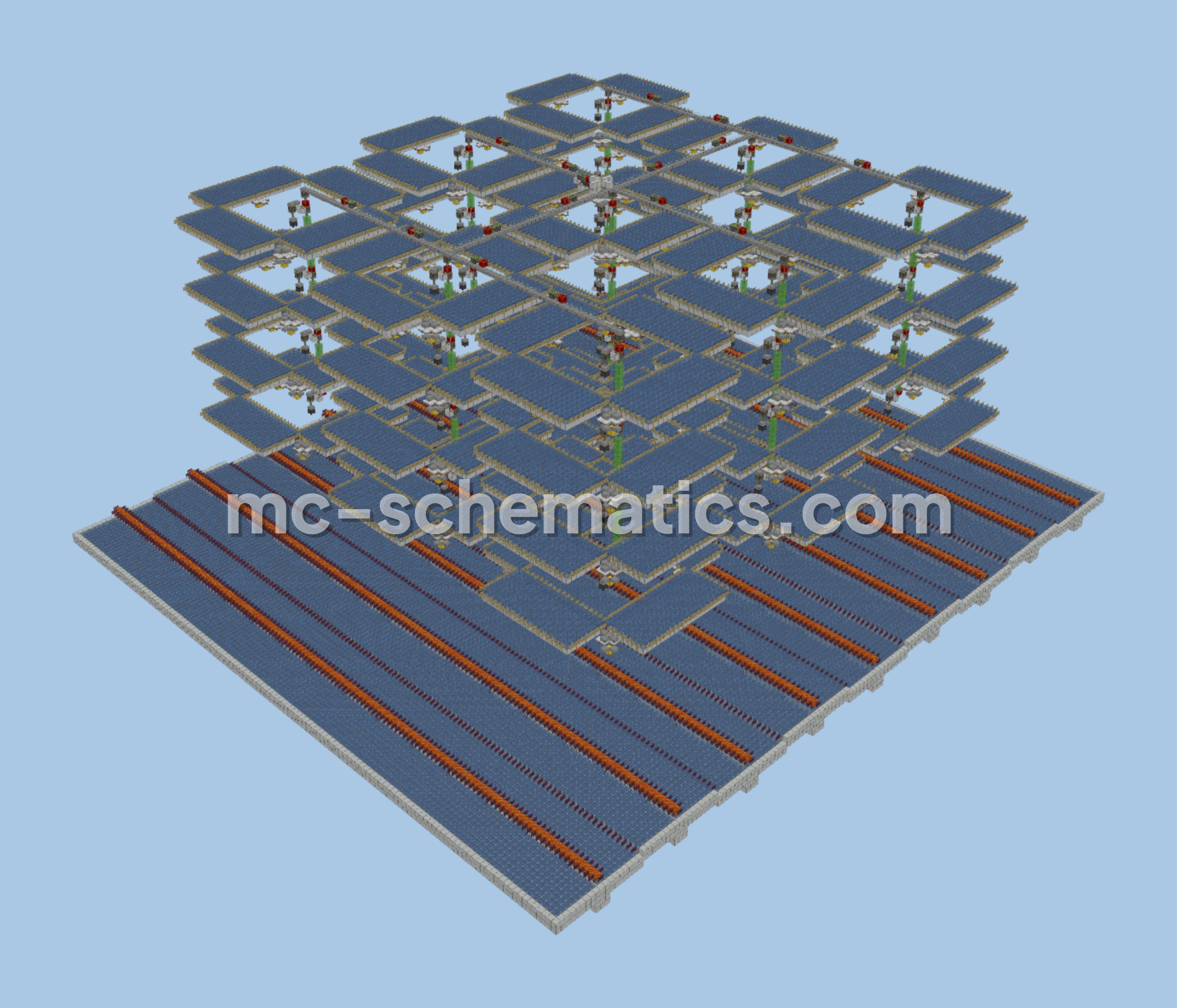 Iron Farm 100000 Items Per Hour Minecraft schematic preview