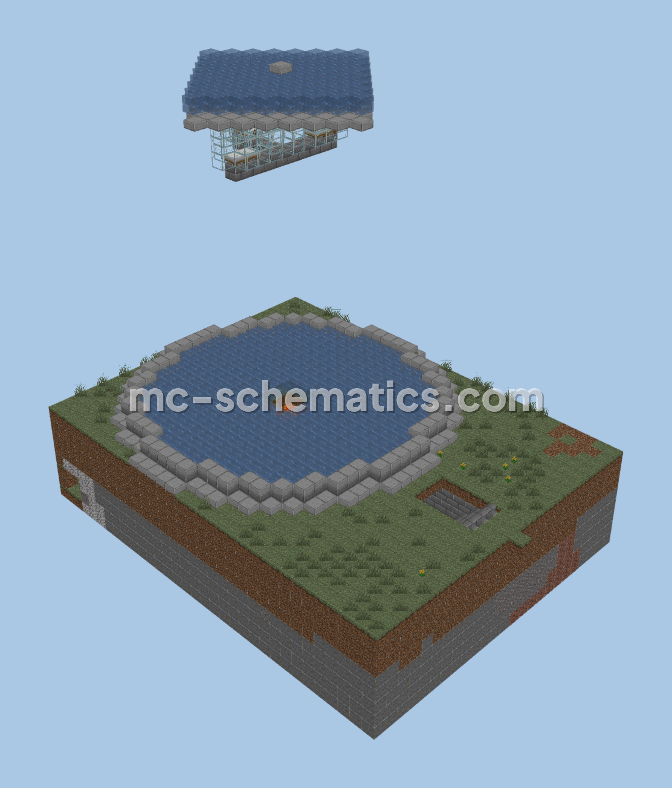 Simple Iron Farm Schematic Minecraft schematic preview