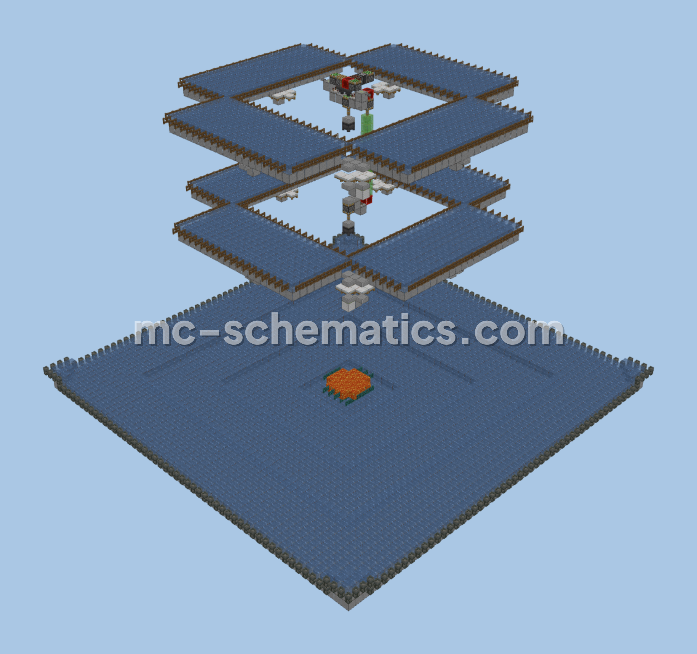 Iron Farm For High Yields Minecraft schematic