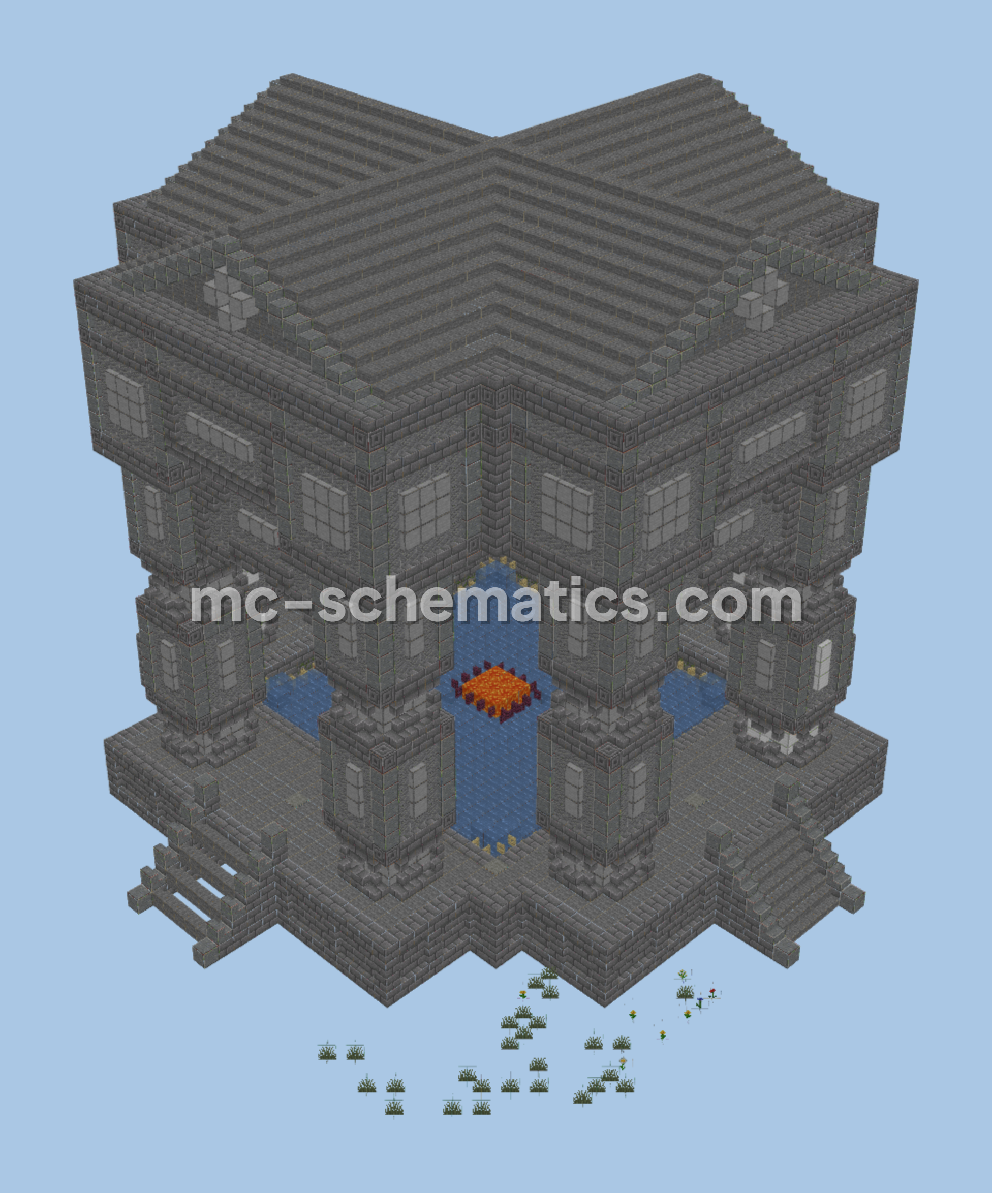 Iron Farm Module Decorative Housing Minecraft schematic