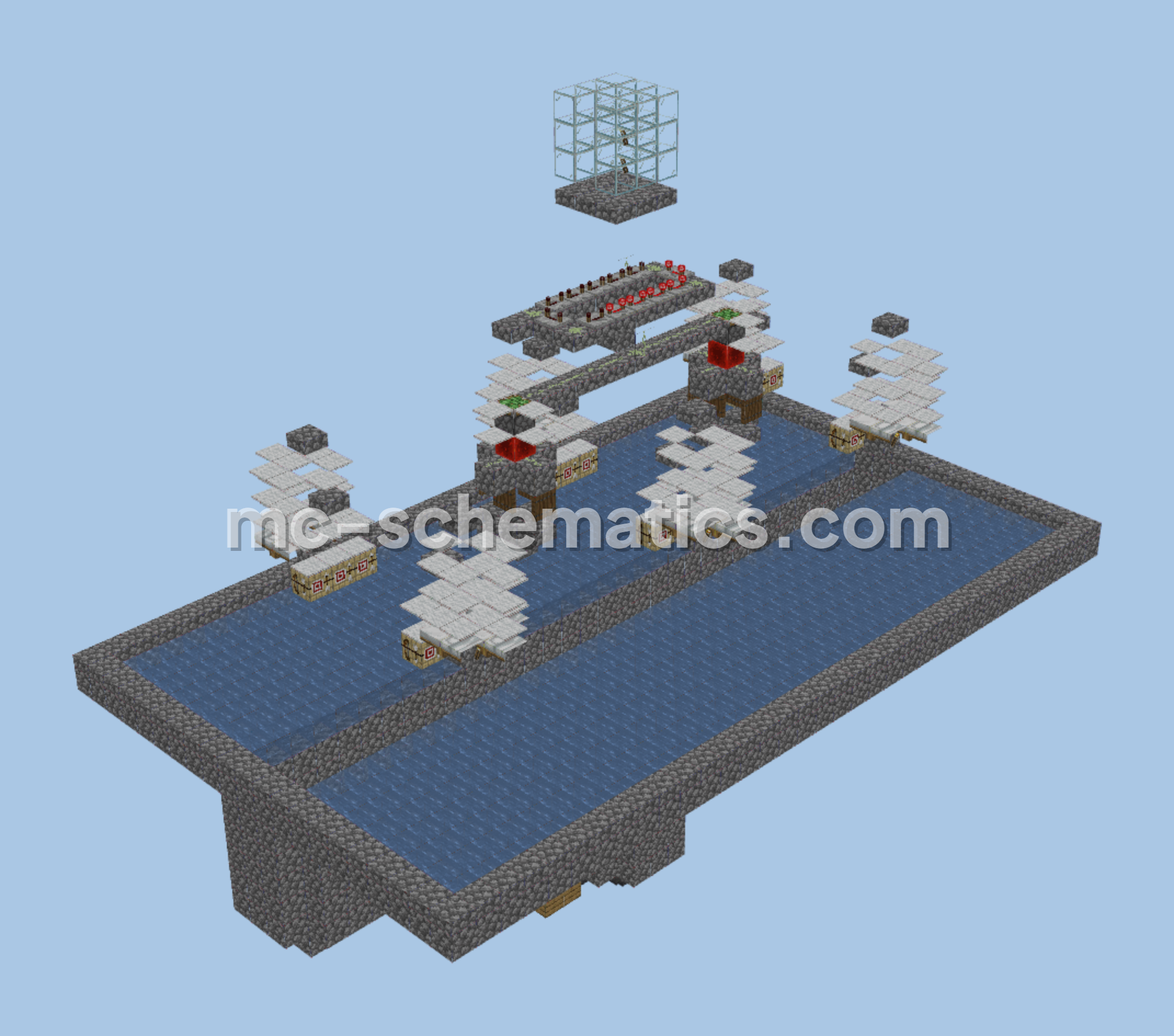 Simple Fast Iron Farm Minecraft schematic