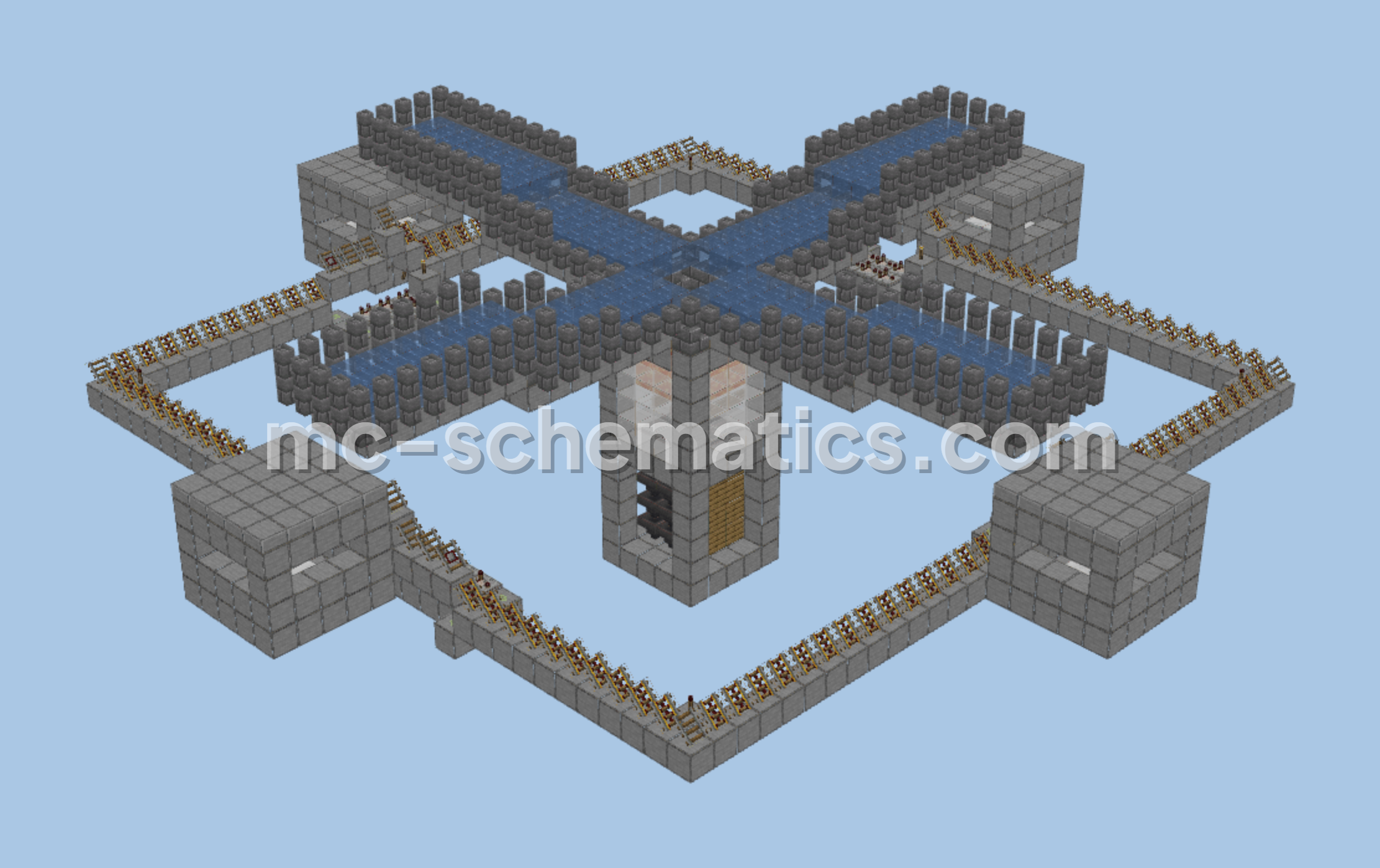 Iron Golem Farm Minecraft schematic preview