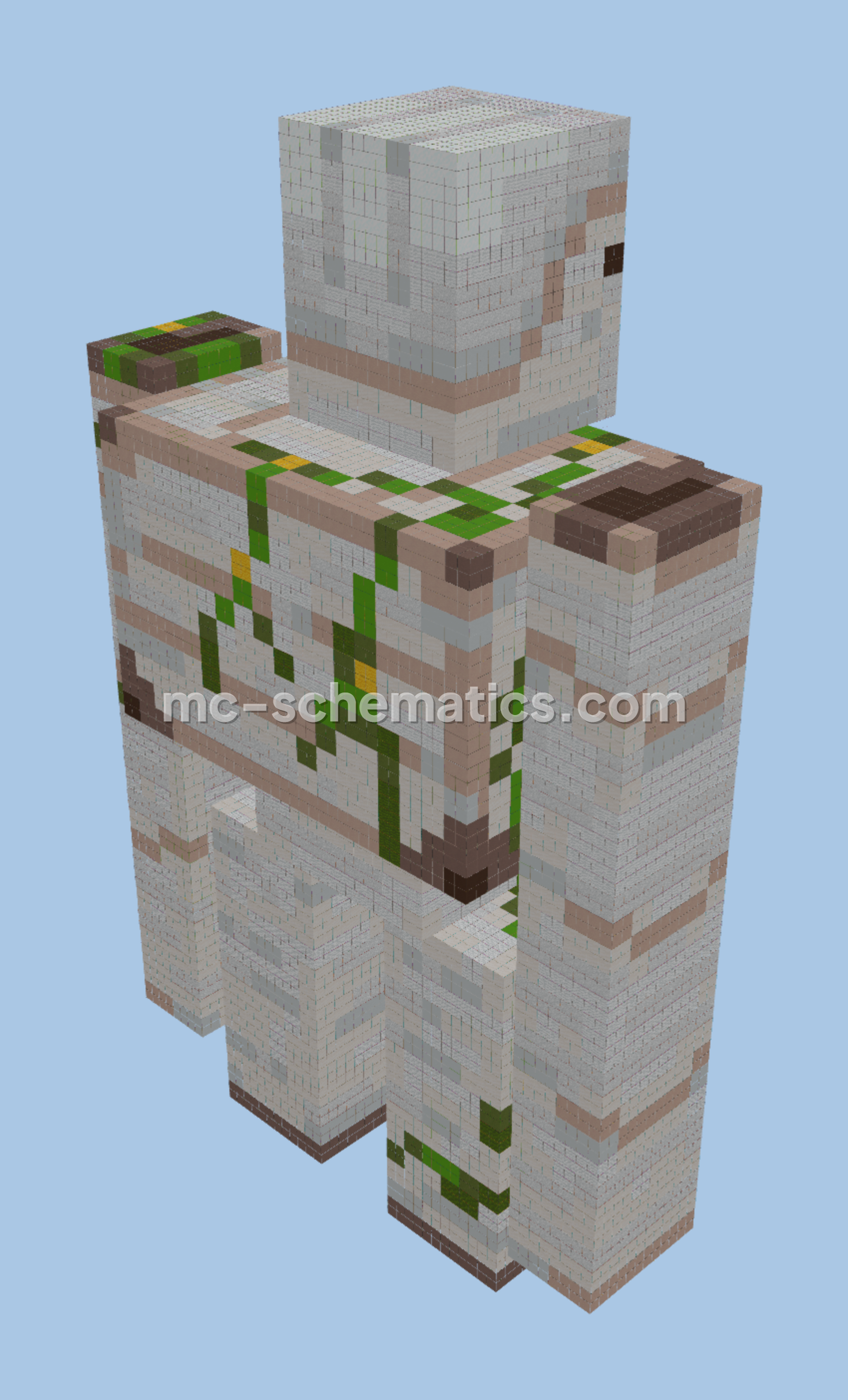 Iron Golem Structure Minecraft schematic preview