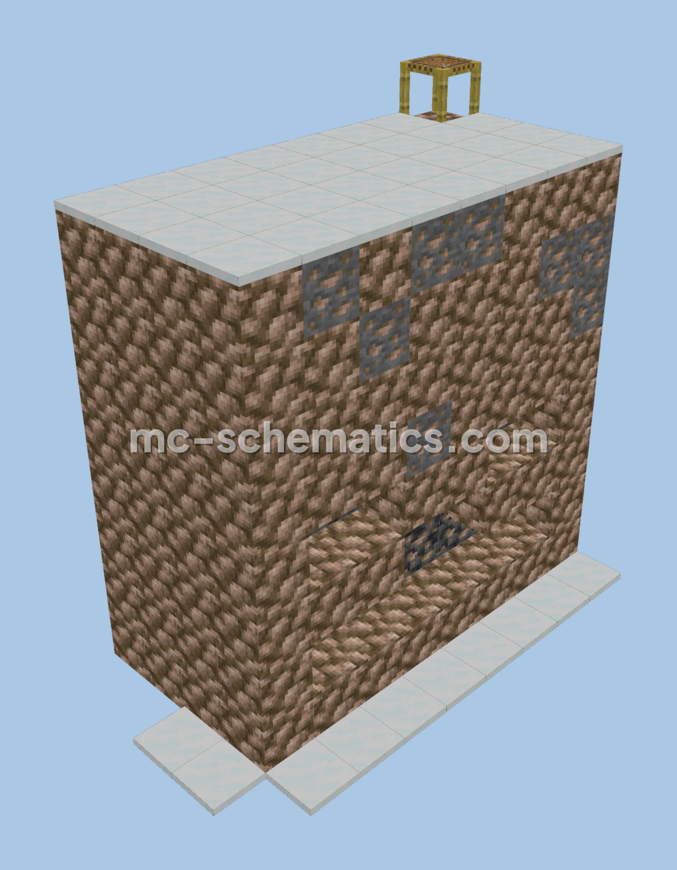Iron Skeleton Mob Head Decoration Minecraft schematic preview