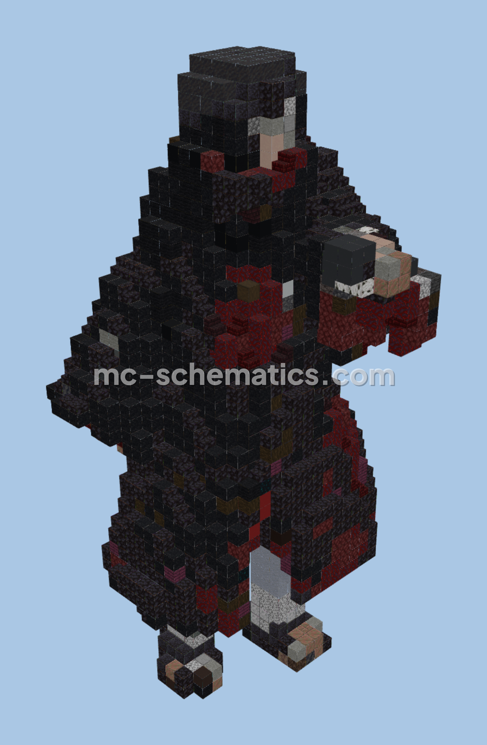 Itachi from Naruto Statue Minecraft schematic preview