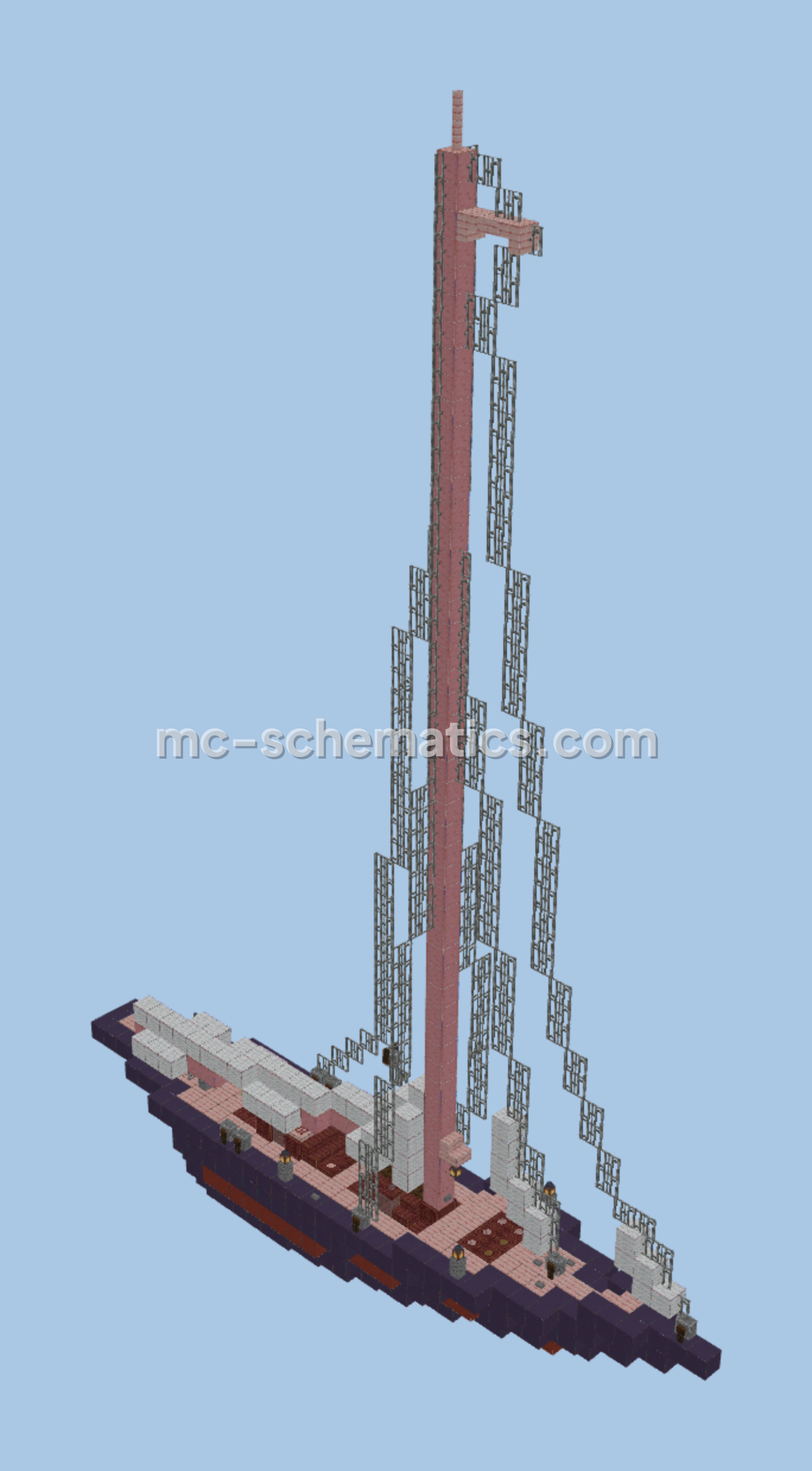 J-Class Yacht Velsheda Replica Minecraft schematic preview