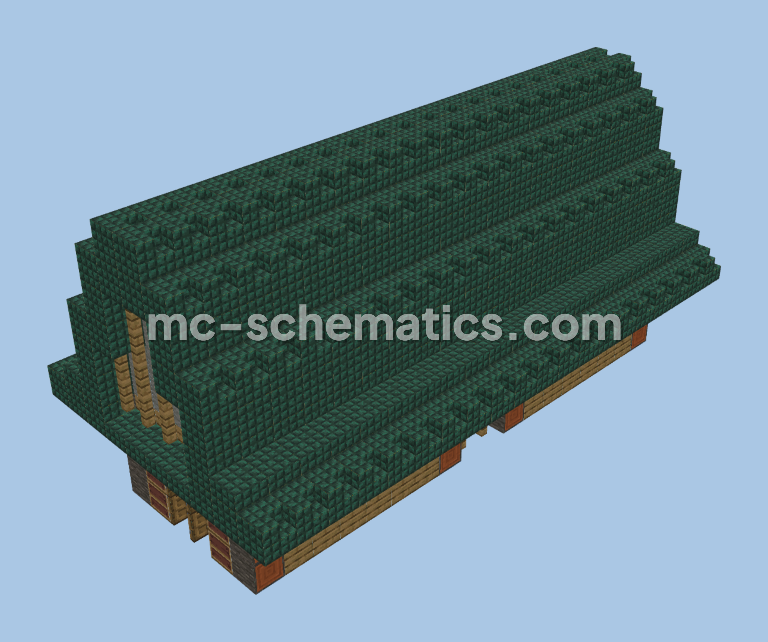 Japanese Armory Building Minecraft schematic preview