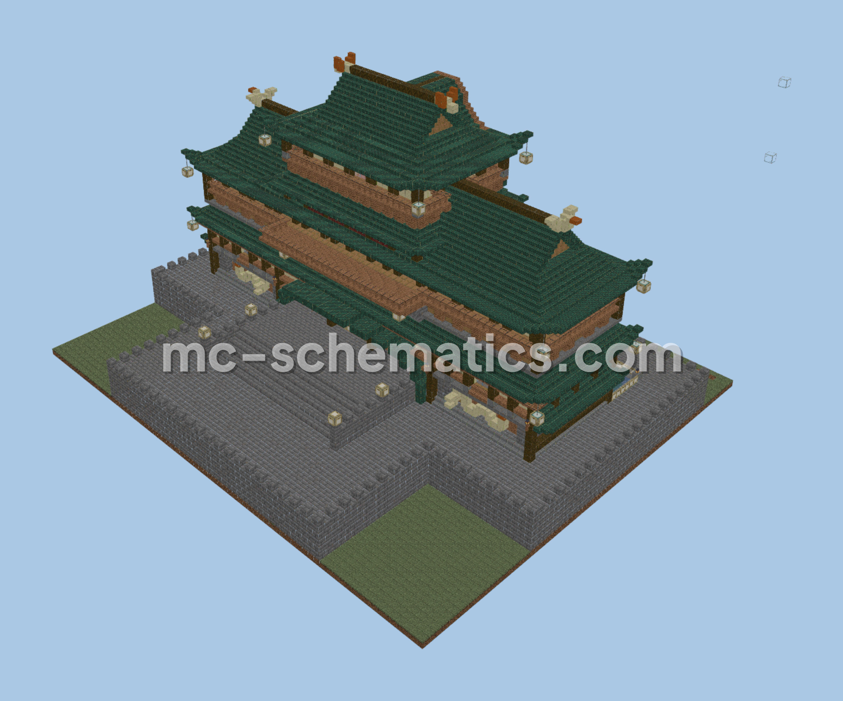 Japanese Fortress Castle Minecraft schematic