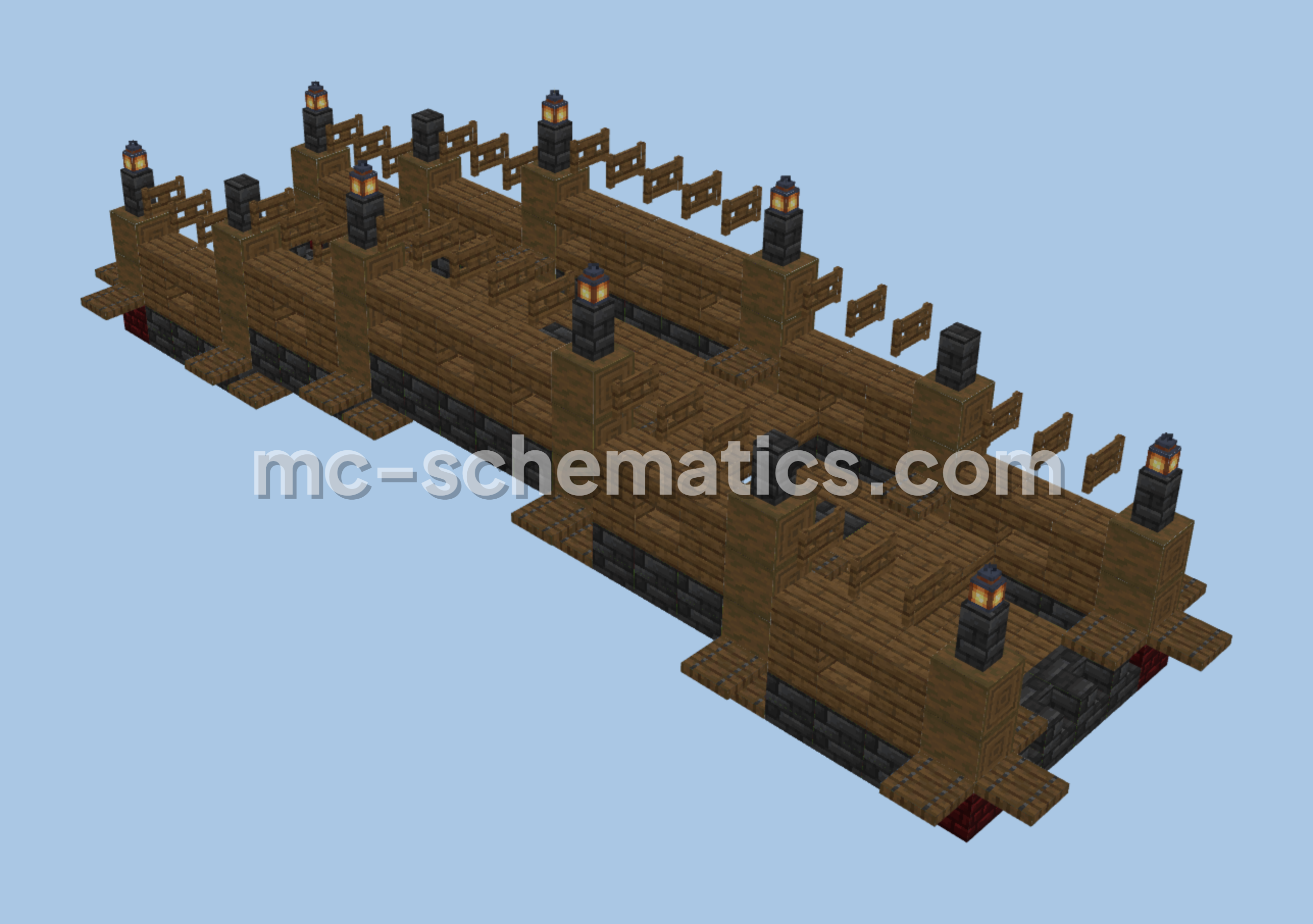 Japanese Garden Bridge Minecraft schematic