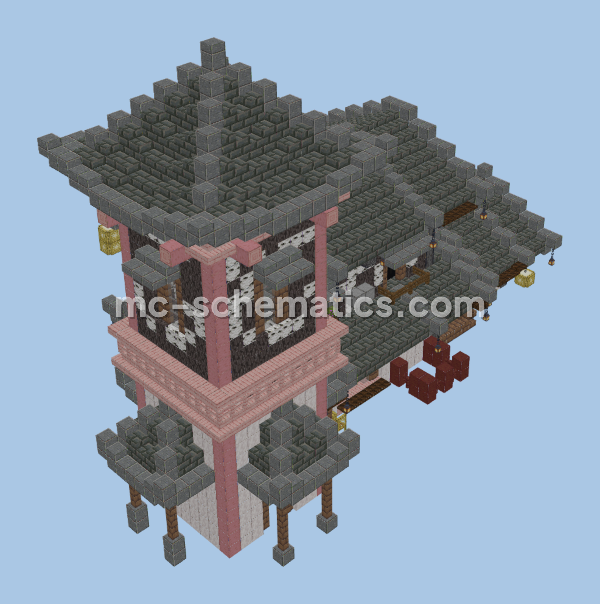 Japanese House 2 Tuff Build Minecraft schematic