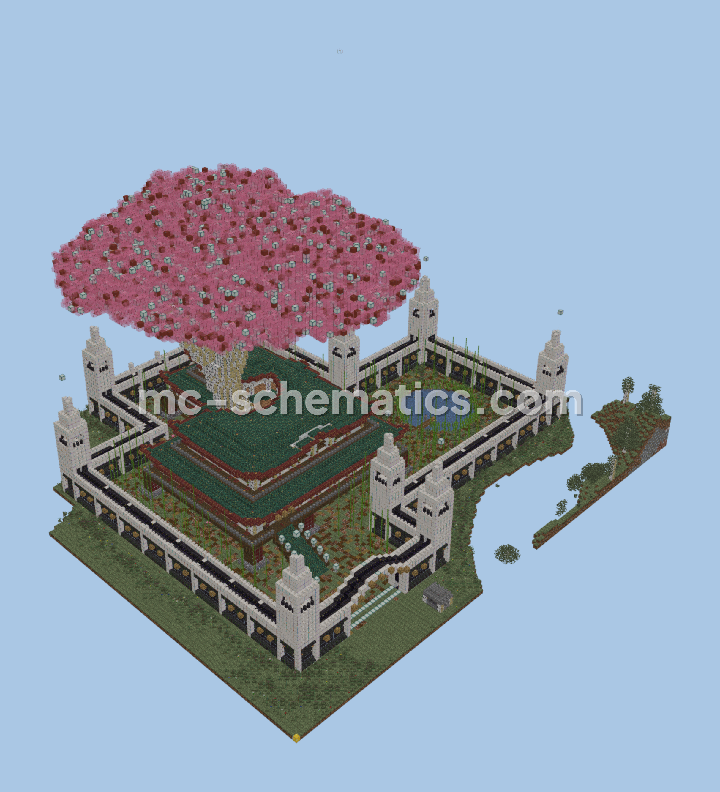 Japanese Style Mansion Castle Minecraft schematic preview