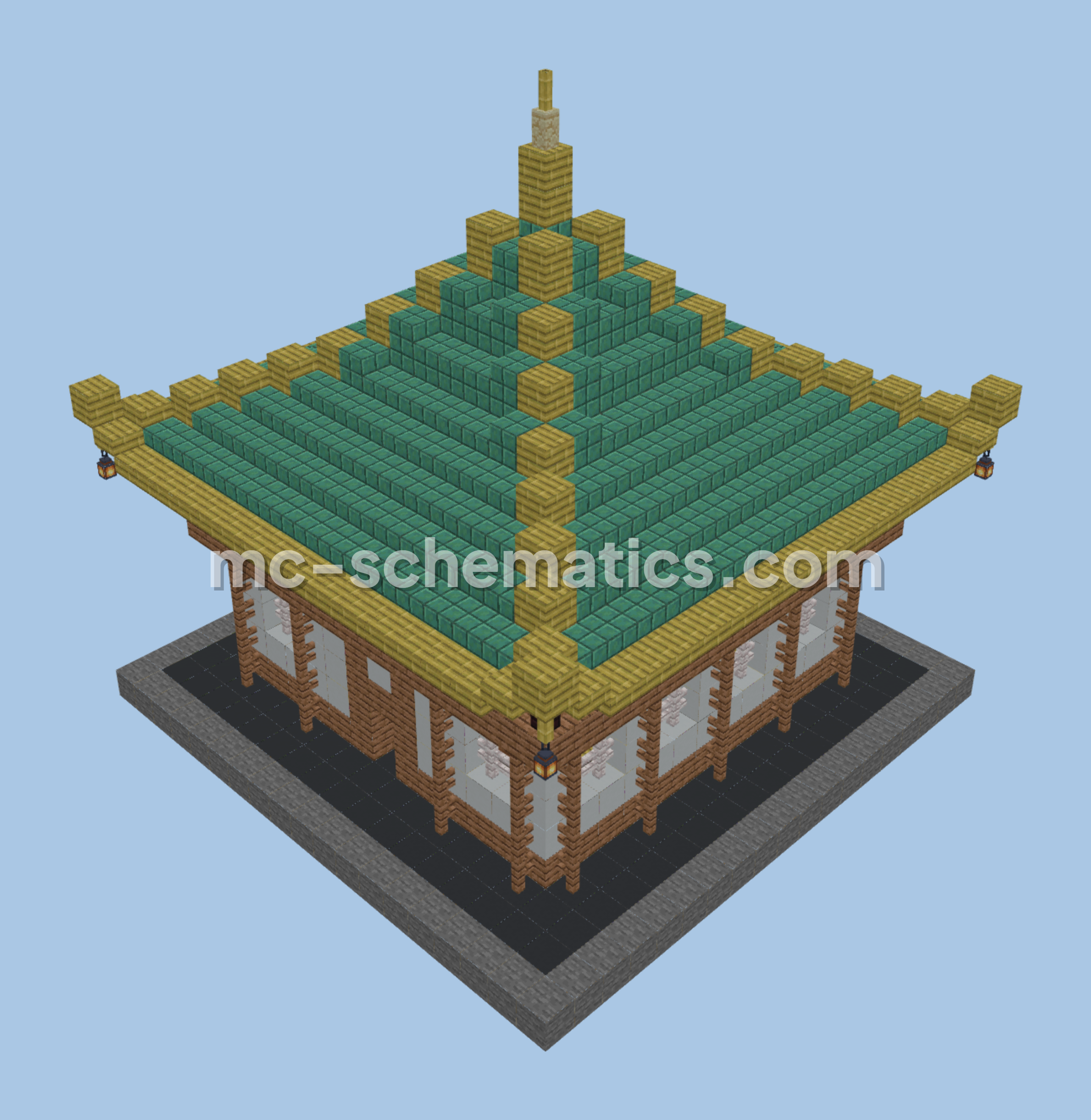 Japanese Pagoda House Minecraft schematic